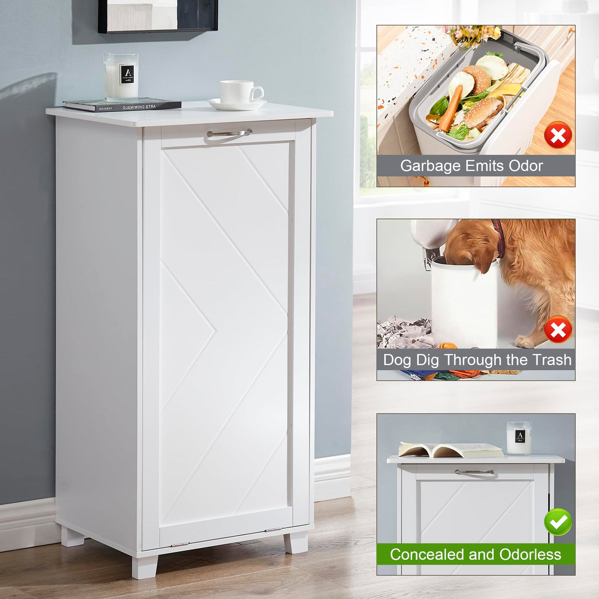 Tilt Out Kitchen Trash Bin Cabinet
