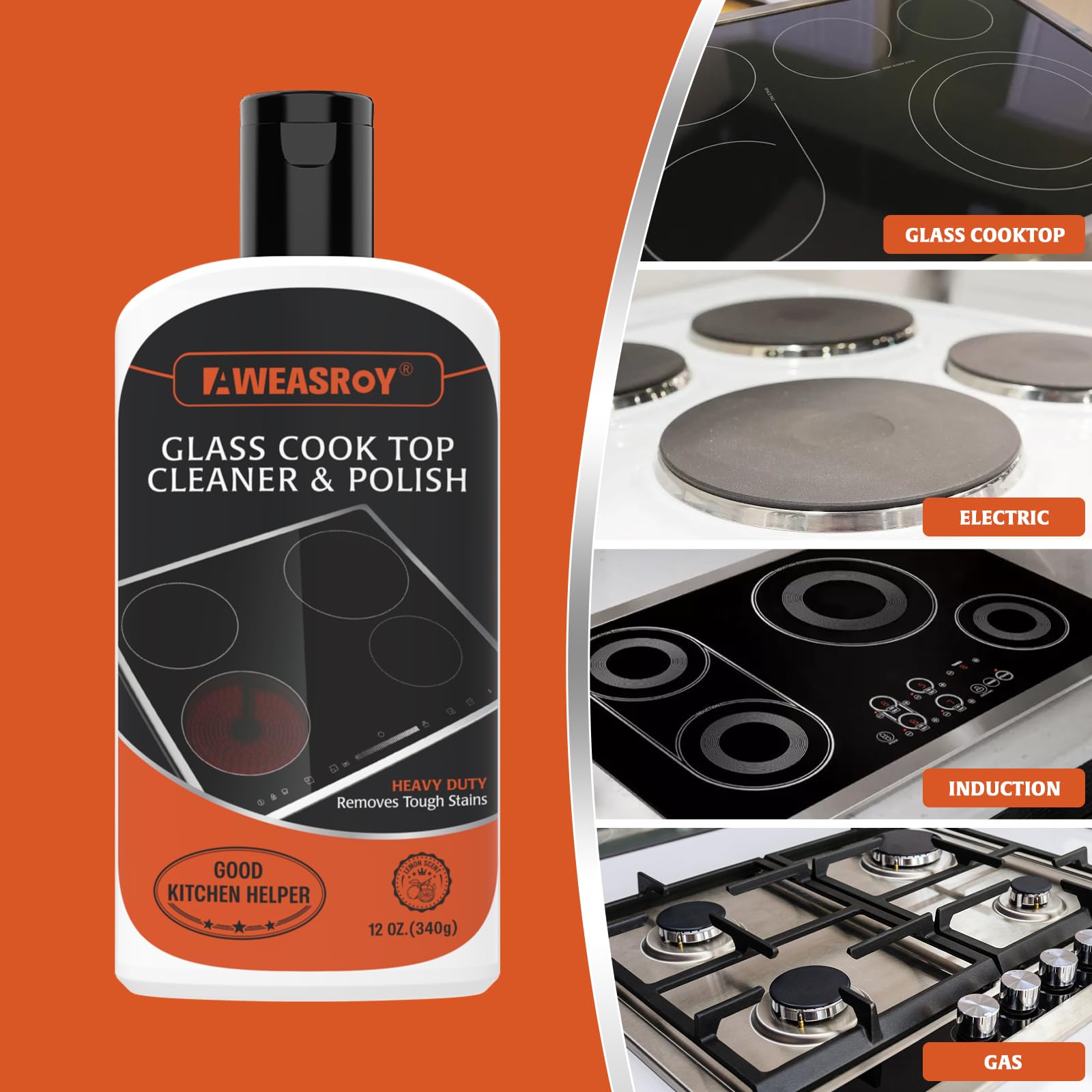 Glass Stove Top Cleaner Kit 12 oz (12 Fl Oz)