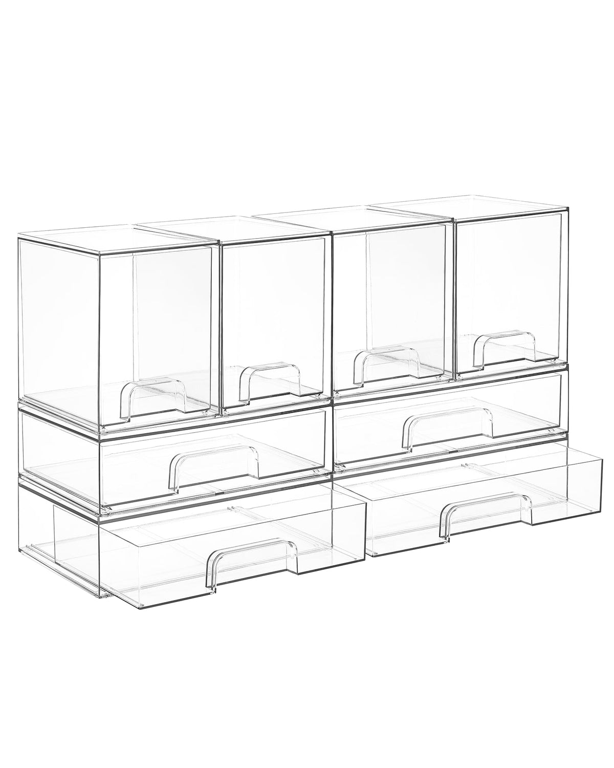 Clear Stackable Storage Drawers Set of 8 (8 Count)