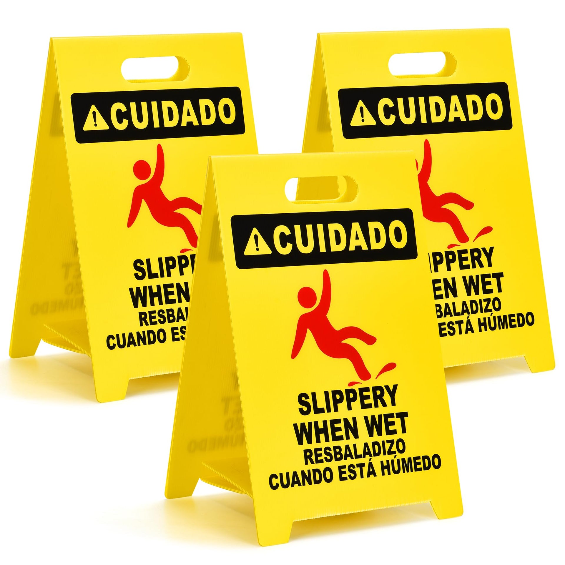 MATTHEW CLEANING 19'' Industrial Wet Floor Sign 3 Pack 2 (3 Count)