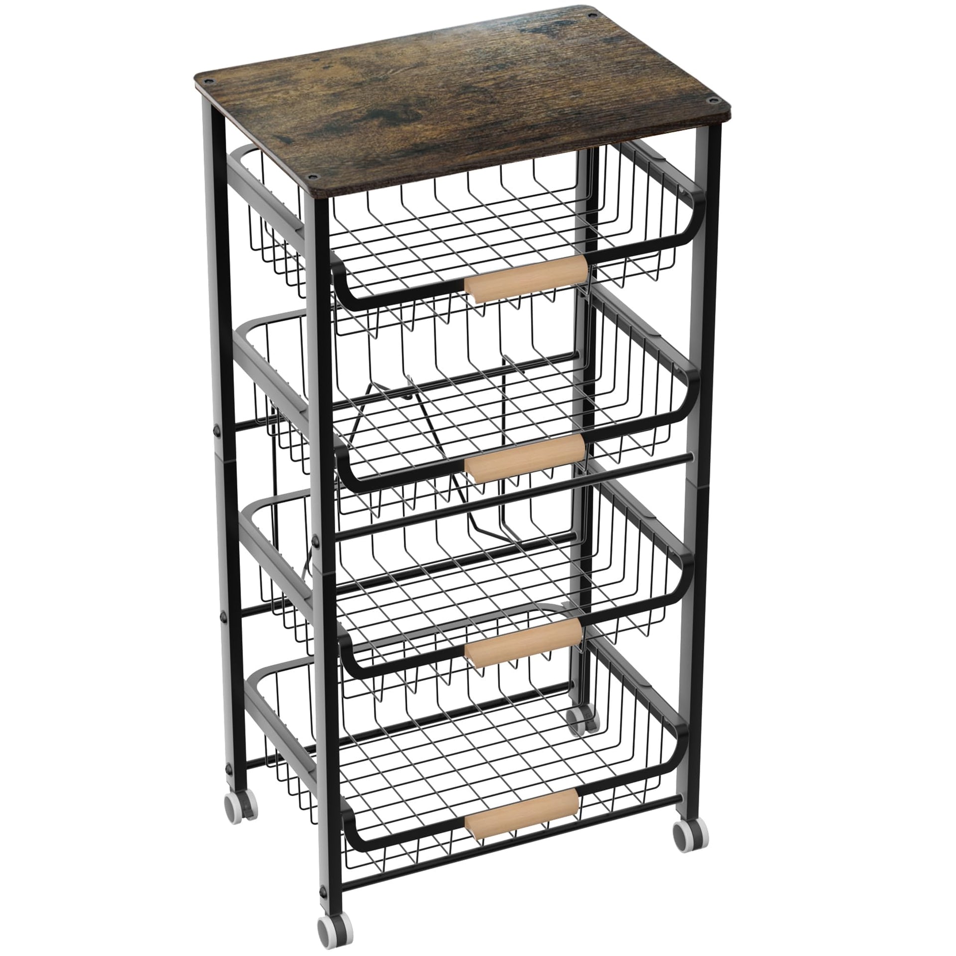 5 Layer Fruit Basket Kitchen Food Organizer and Rack