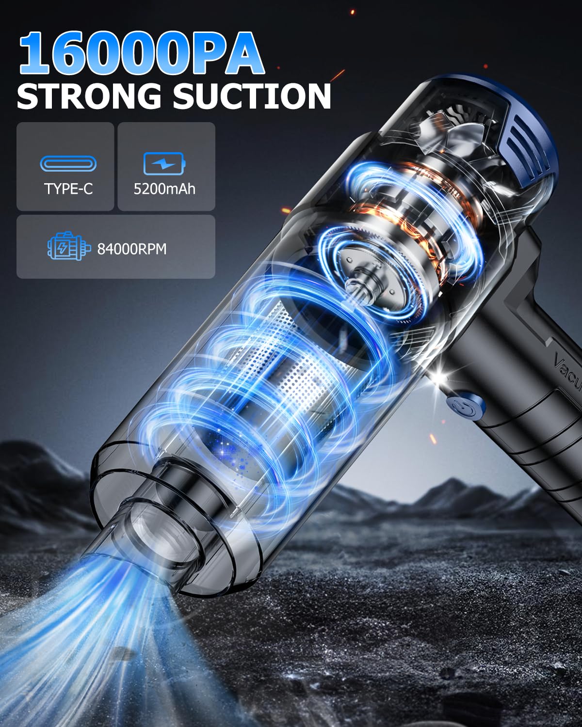 Handheld Car Vacuum Portable Cordless
