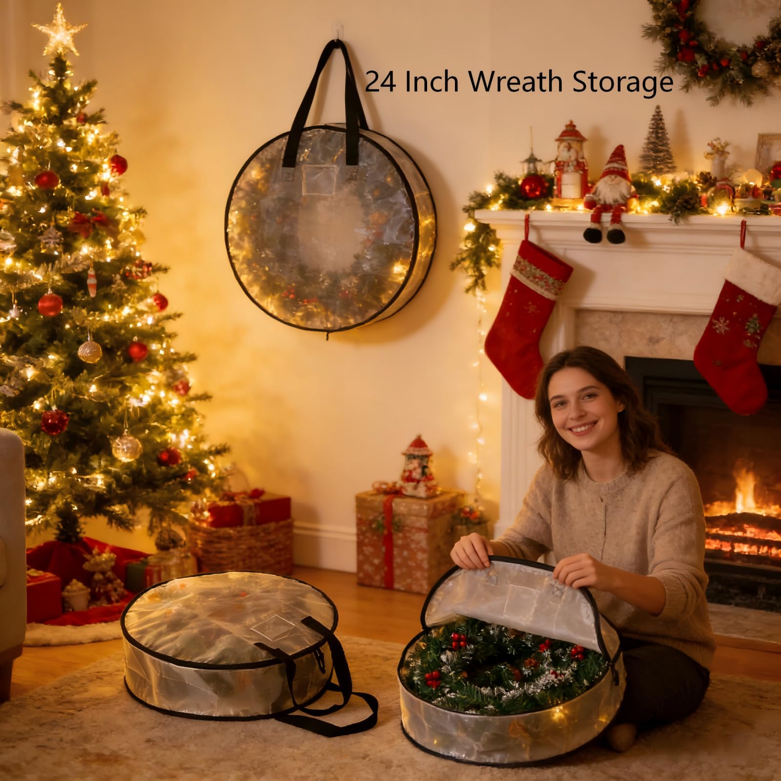 4 Pack Wreath Storage Bag (4 Count)