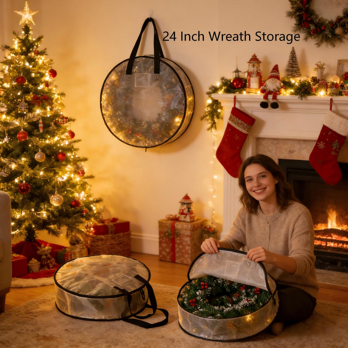 2 Pack Wreath Storage Bag (4 Count)