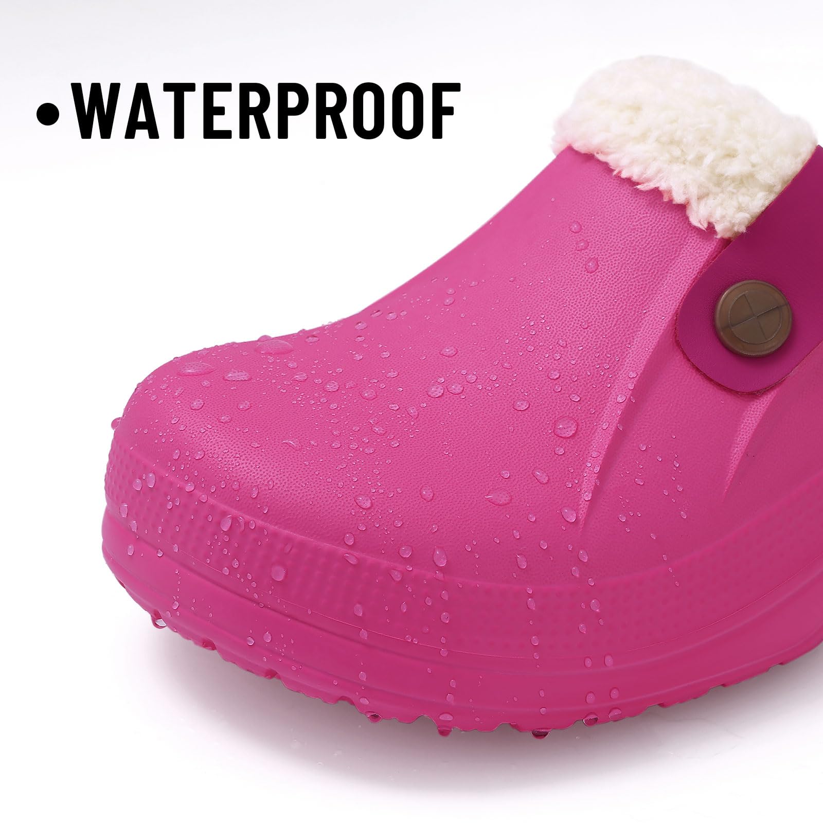 Fur Lined Clogs for Women & Men Fuzzy Slippers with Memory Foam