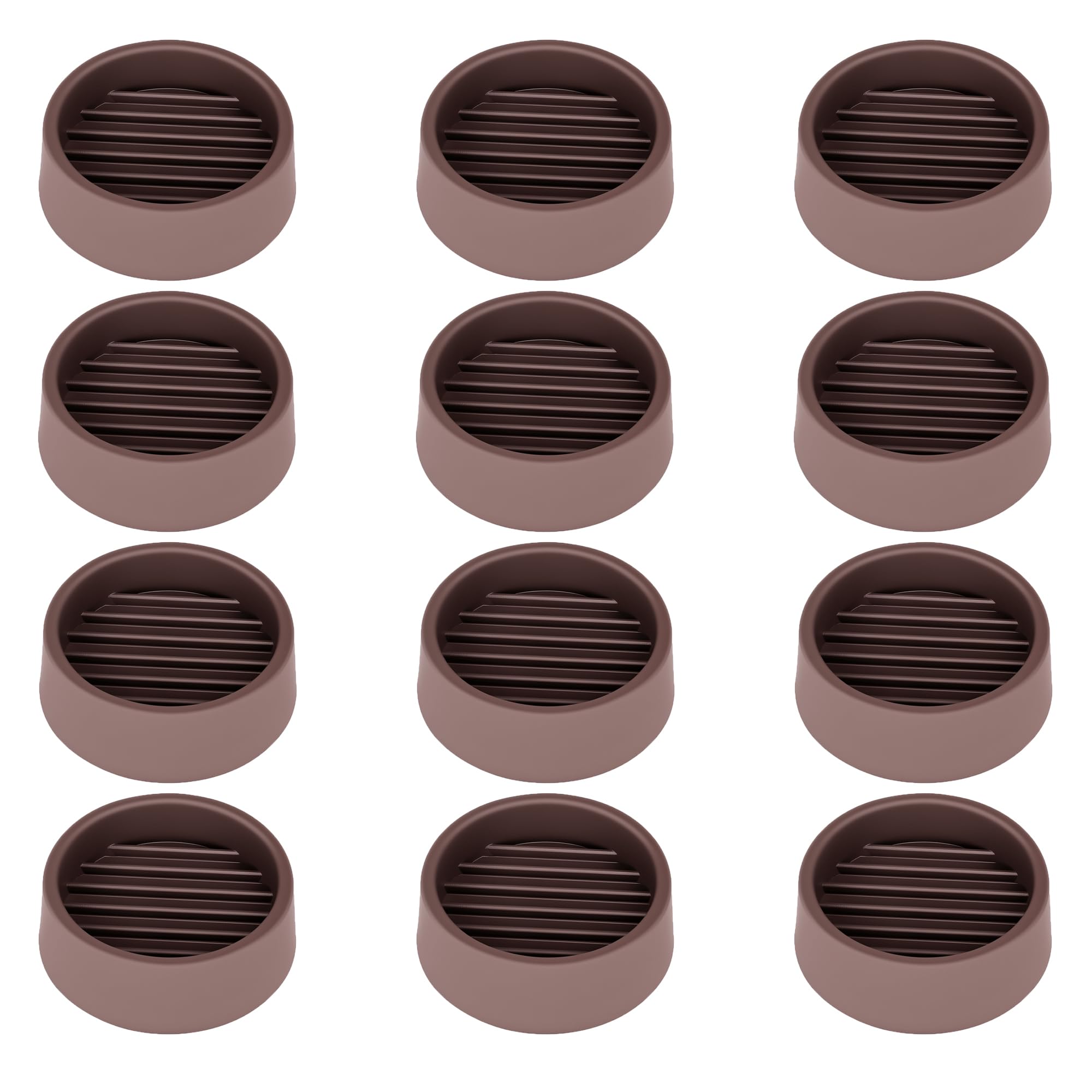 1.5X1.5 Round Rubber Caster Cups (12 Count)