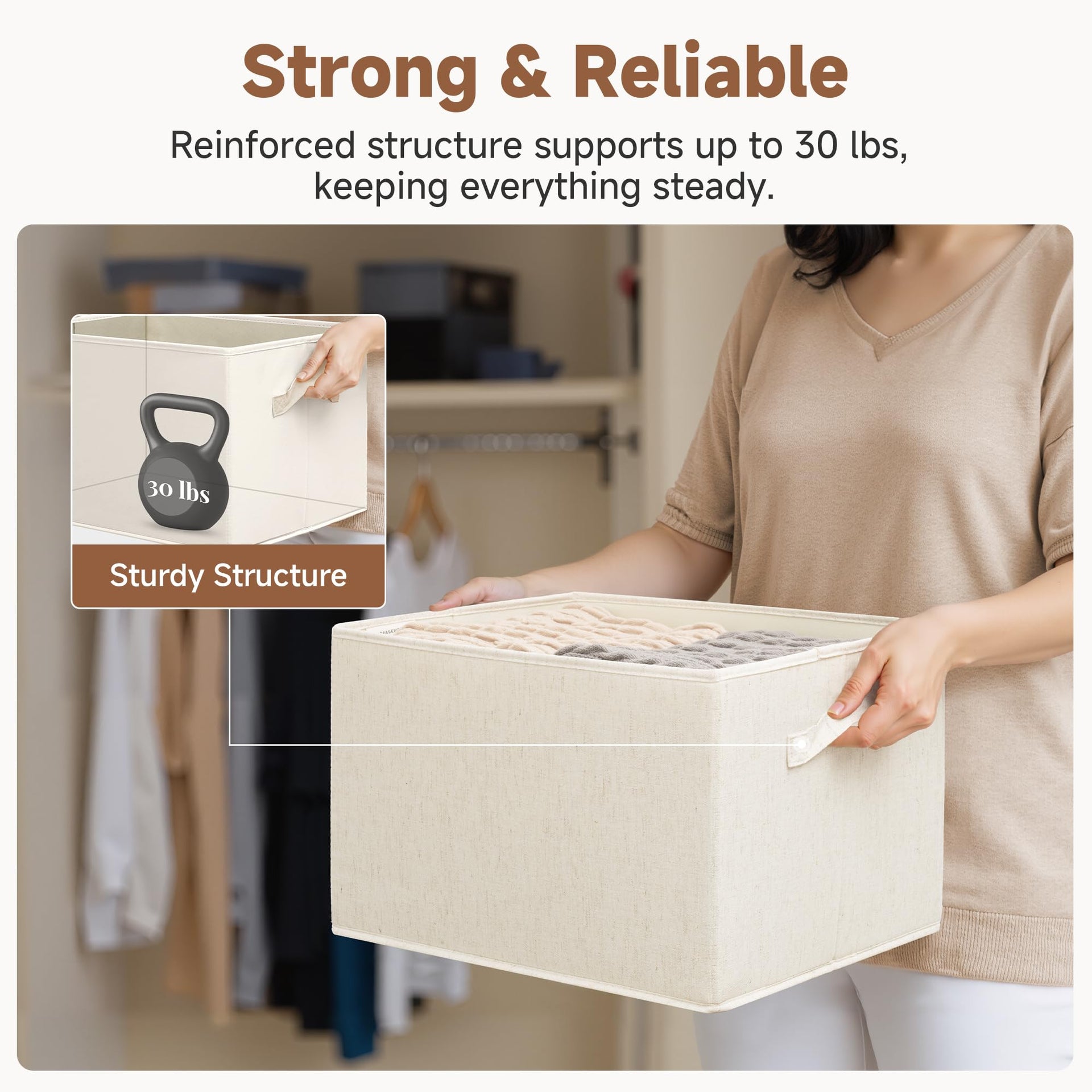 Closet Storage Bins (3 Count)