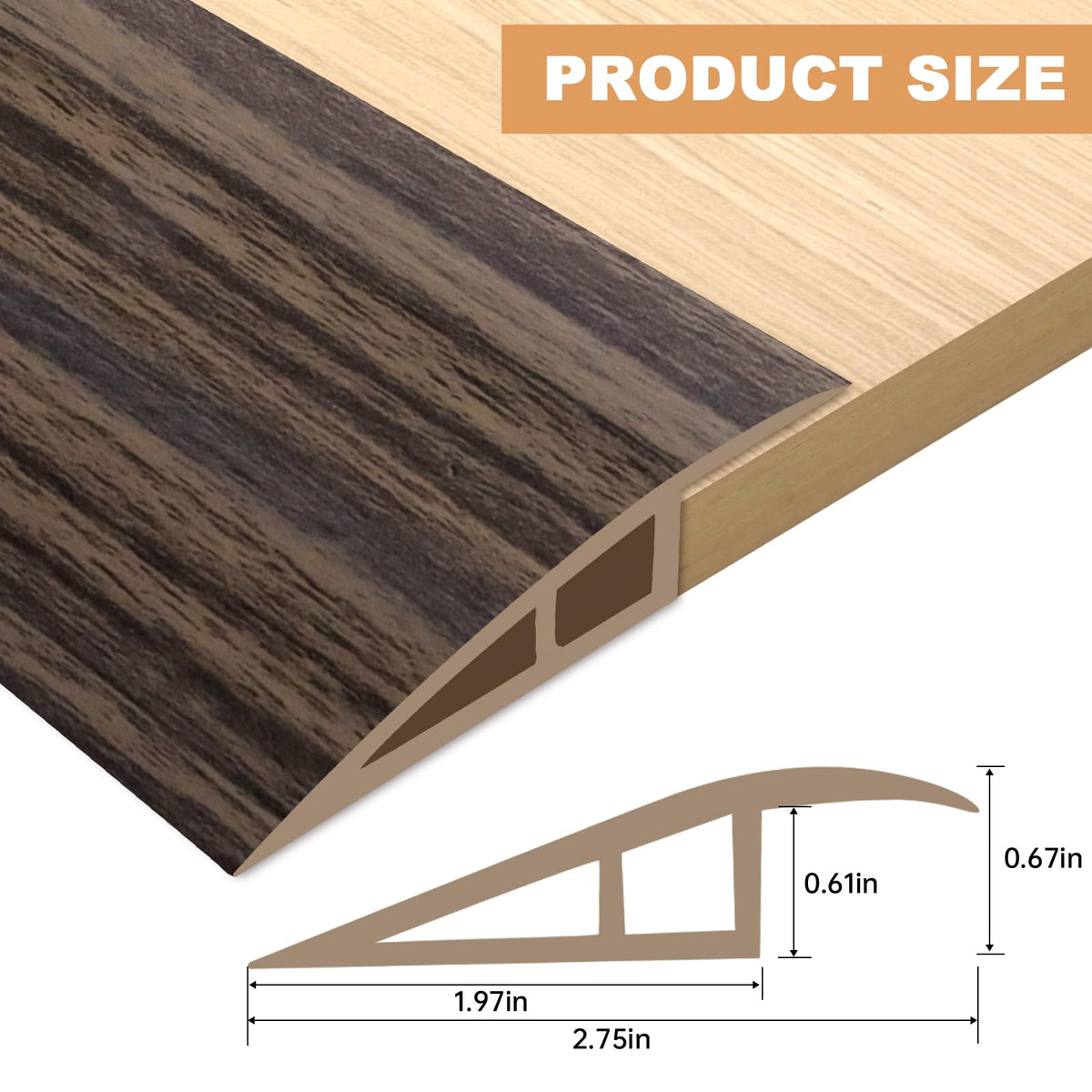 Vinyl Door Threshold Flooring Transition Strip Self Adhesive Carpet Edging Strip for Laminate Doorway Edge Threshold from 2