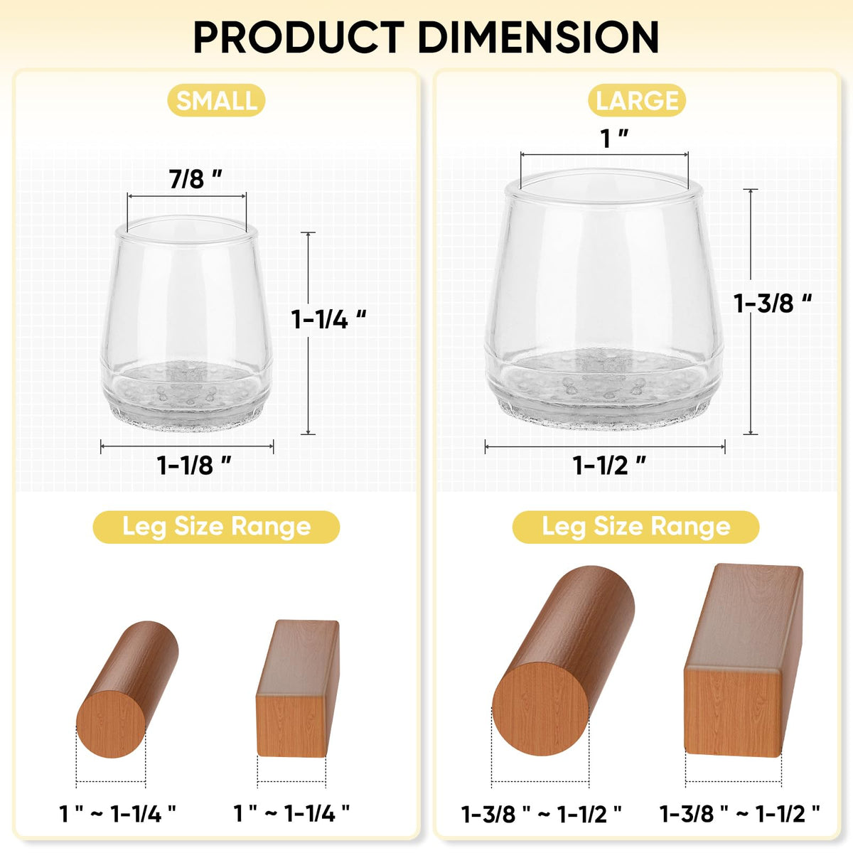 Silicone Chair Leg Floor Protectors