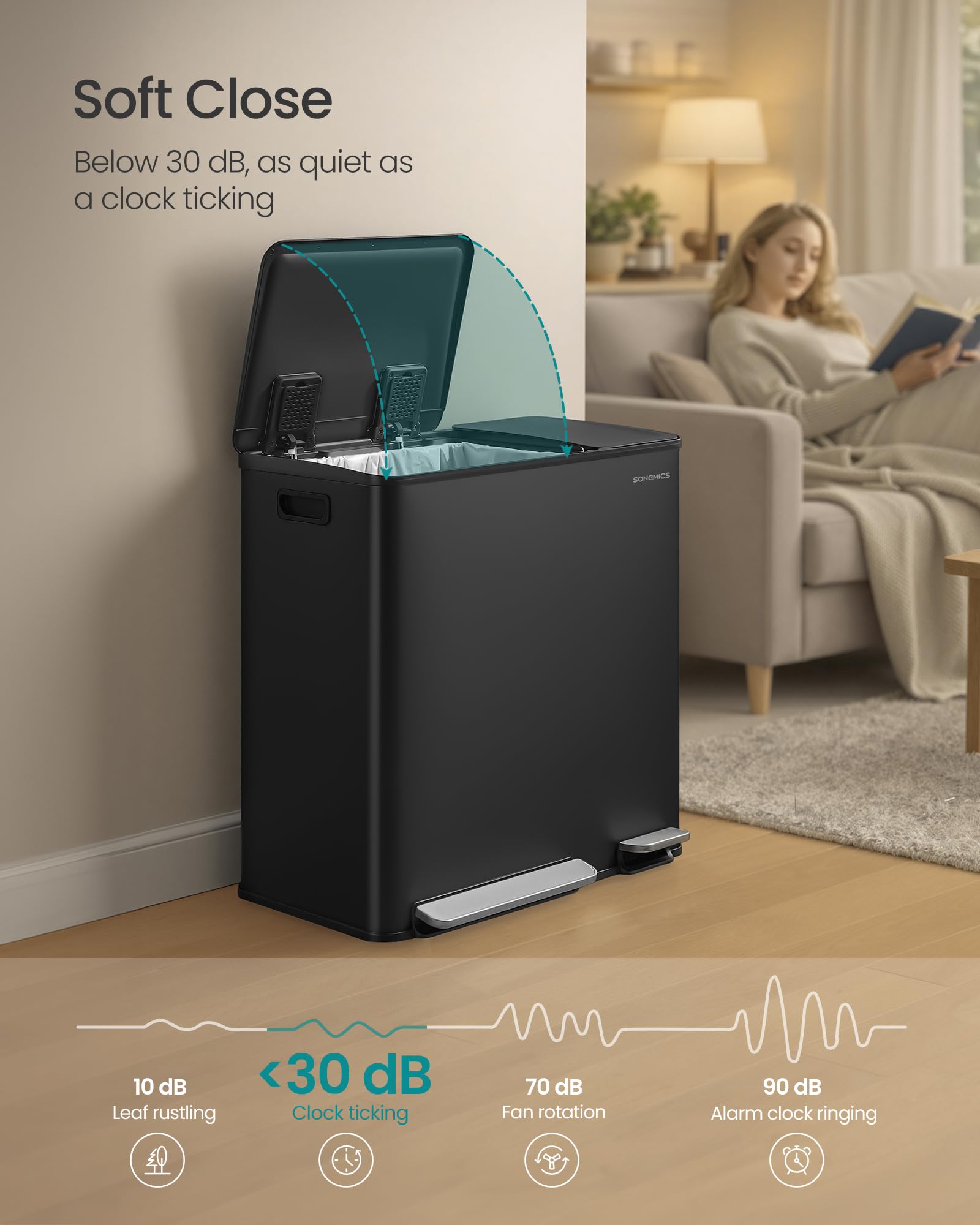 Kitchen Dual Trash Can