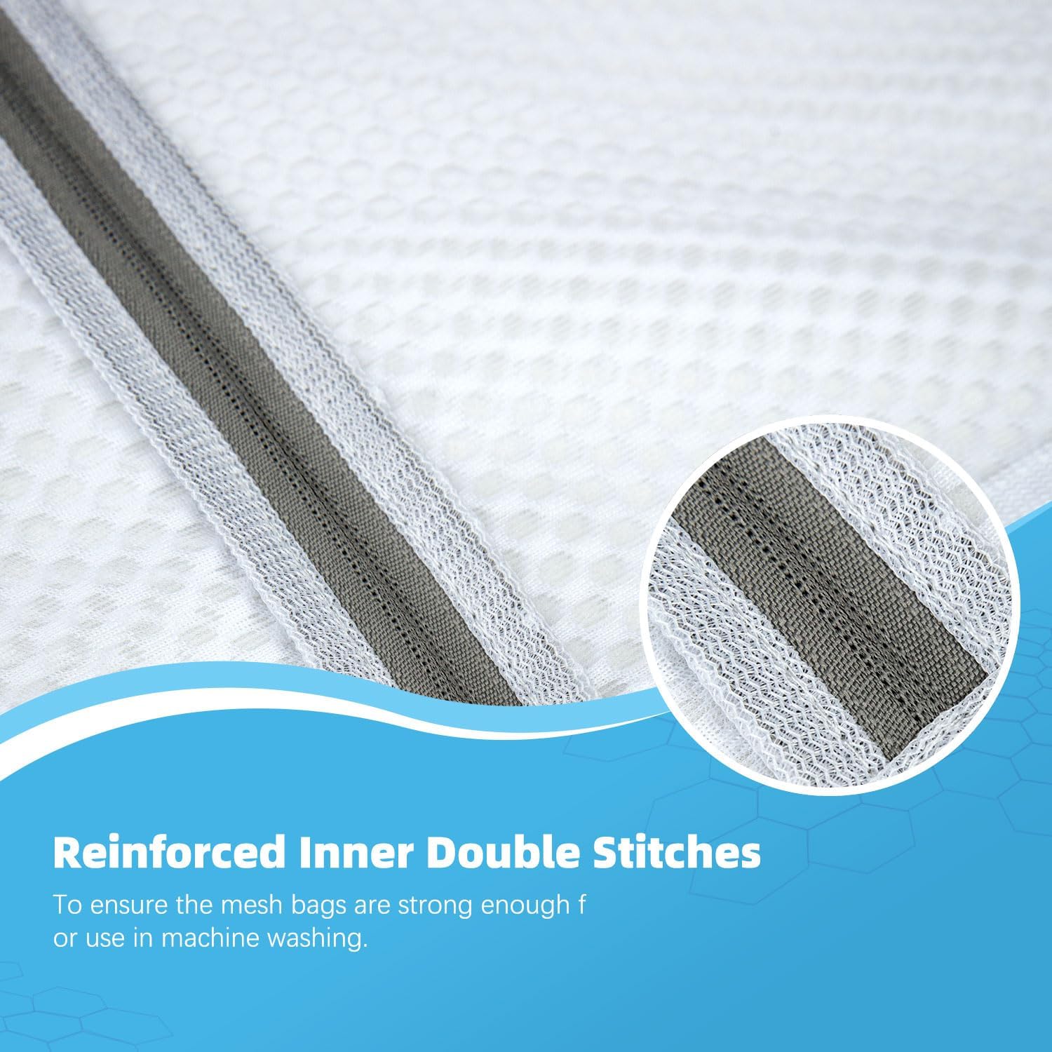 Honeycomb Mesh Laundry Bags for Delicates (6 Count)