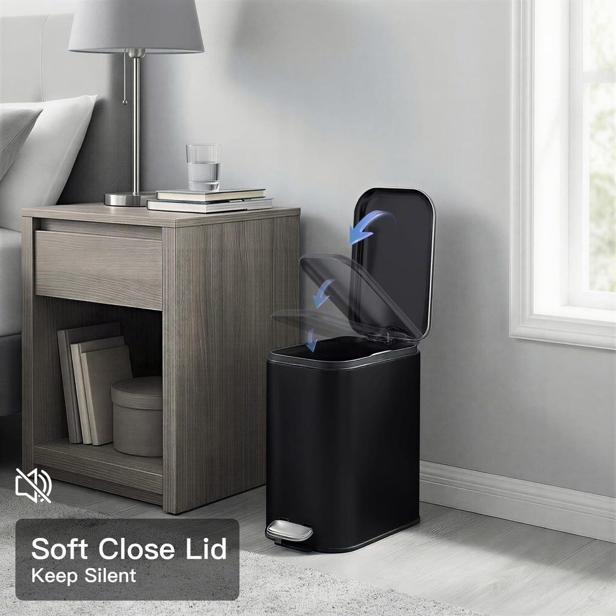 1.3 Gallon Bathroom Trash Can