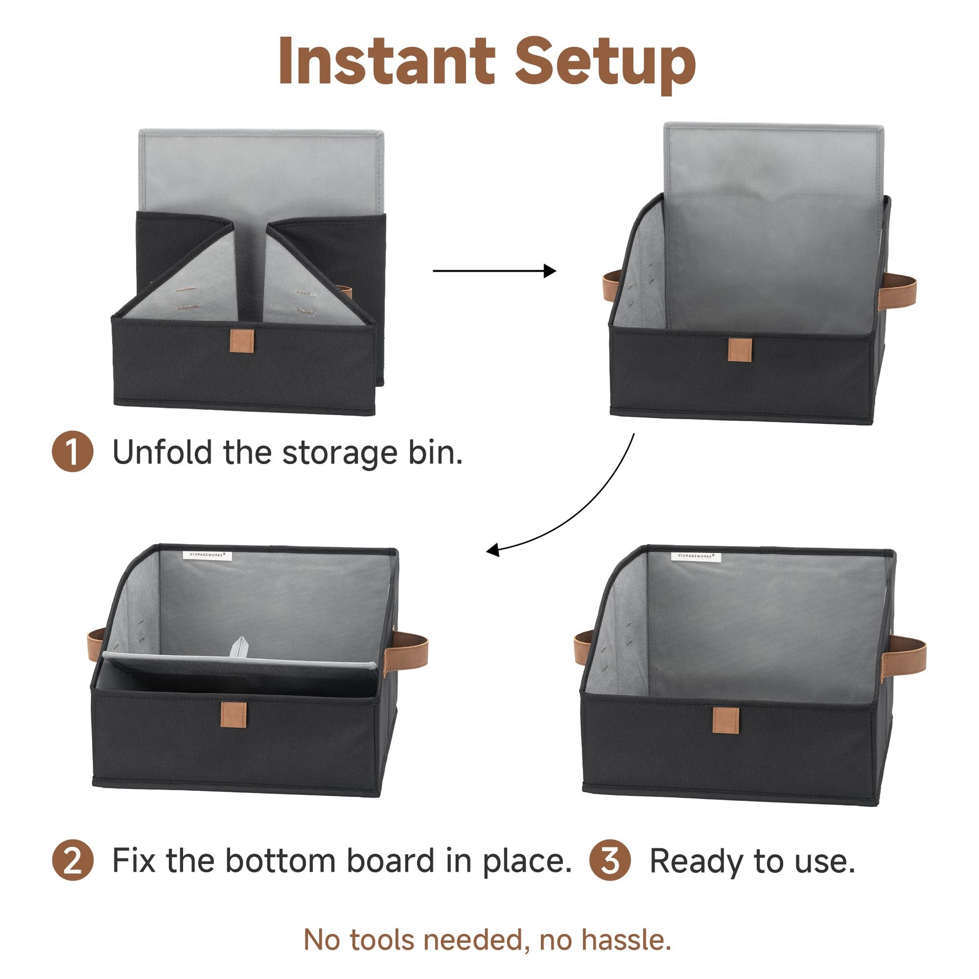Closet Storage Bins Trapezoid (3 Count)