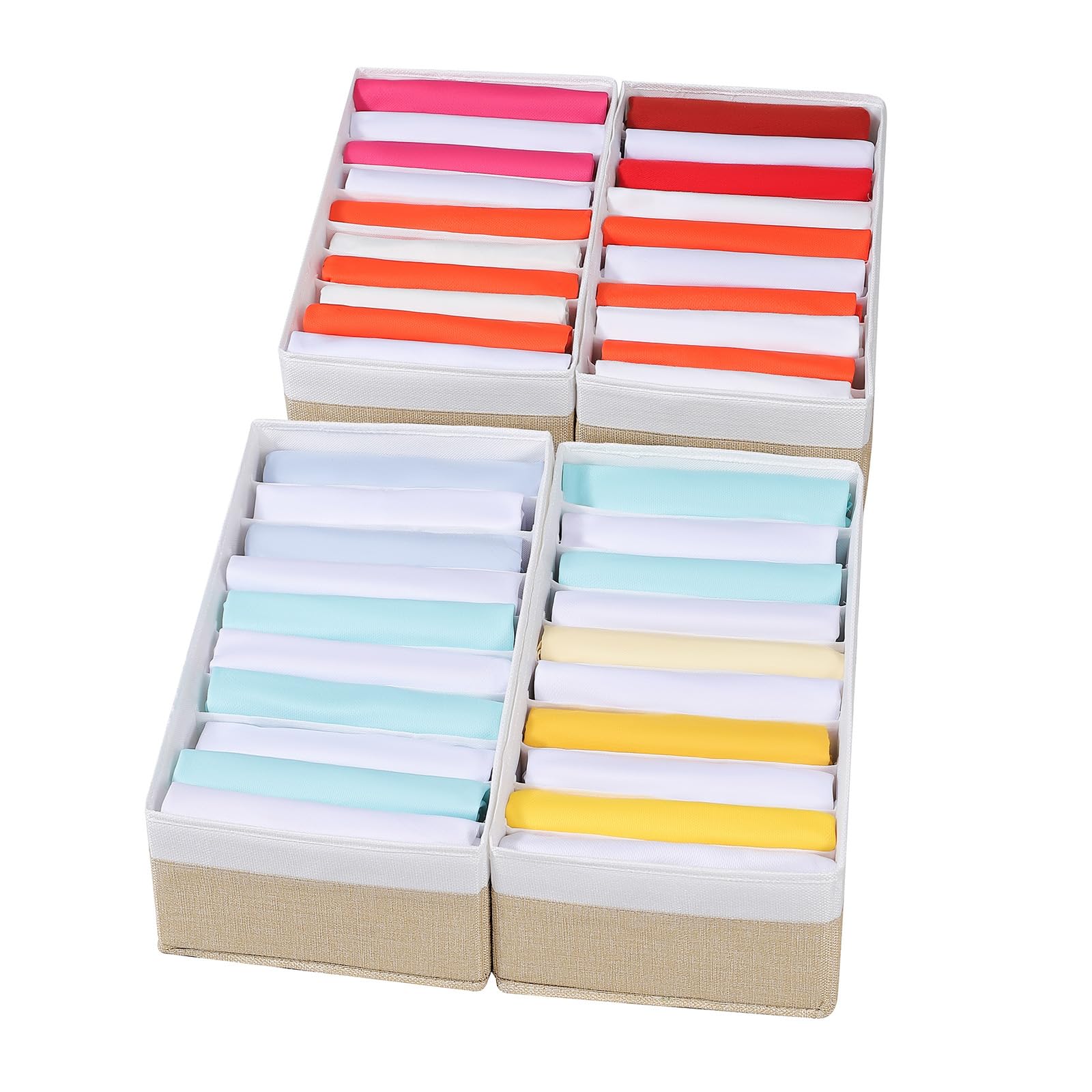 4 Packs T shirt Drawer Organizers for Clothing (4 Count)