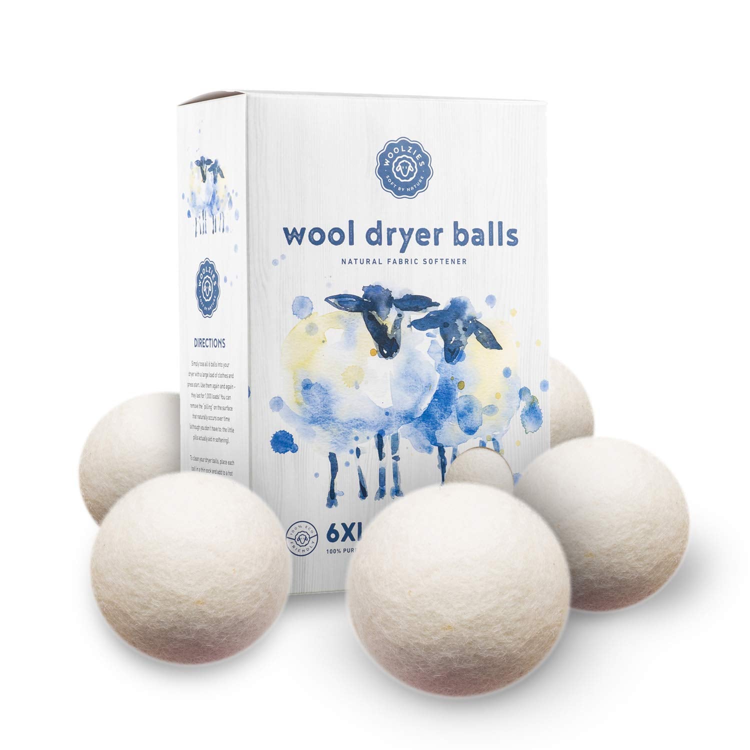 Wool Dryer Balls Organic (6 Count)
