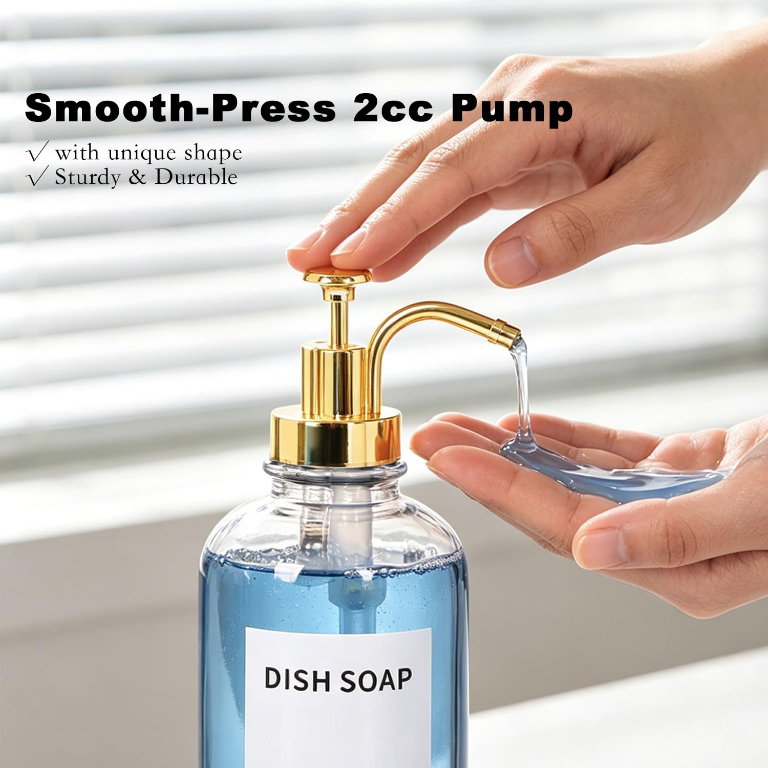12oz Dish Soap Dispenser for Kitchen (2 Count)