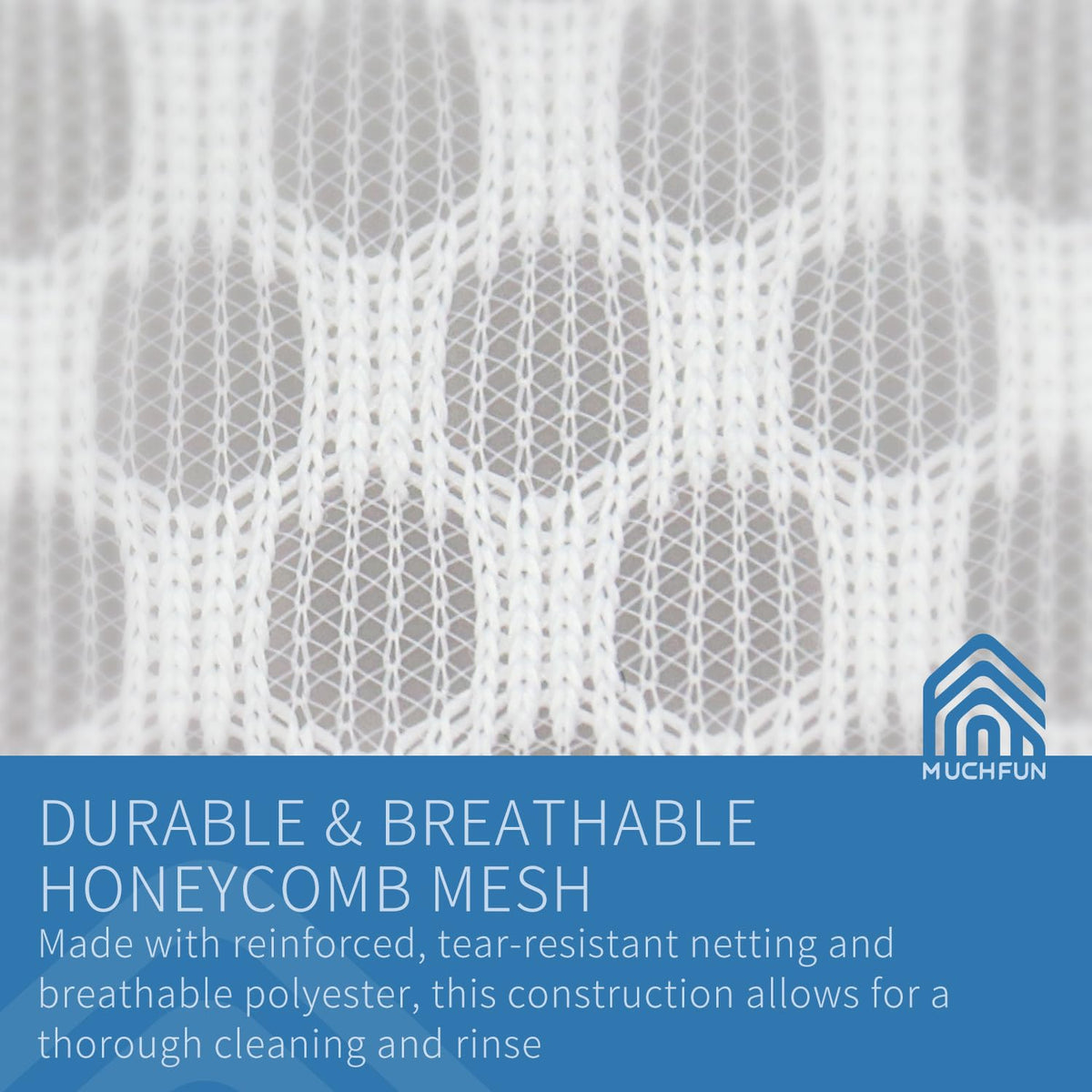 3Pcs Durable Honeycomb Mesh Laundry Bags for Delicates 16x20 Inches (3 Count)