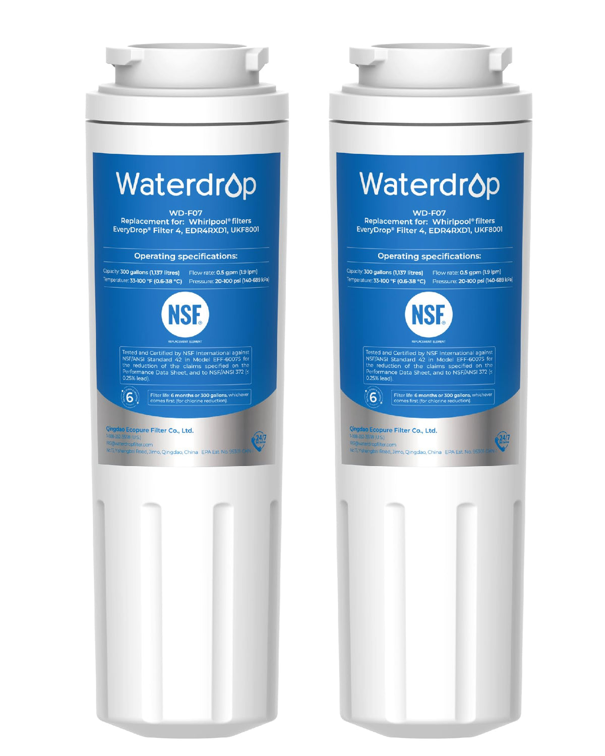 EDR4RXD1 Water Filter Replacement for EveryDrop® Filter 4 (2 Count)