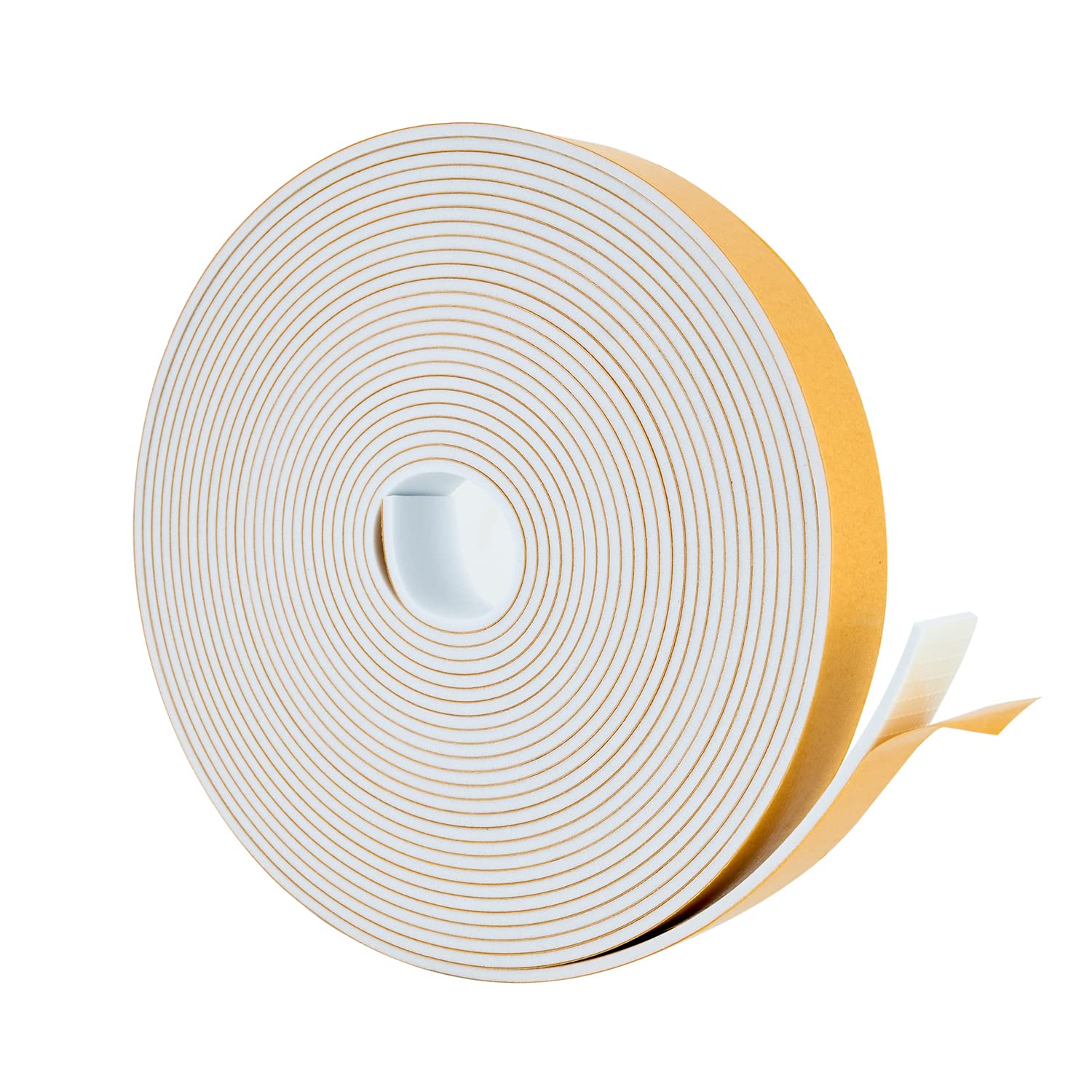 High Density Foam Weather Stripping Door Seal Strip Insulation Tape Roll for Insulating Door Frame (30 Foot)