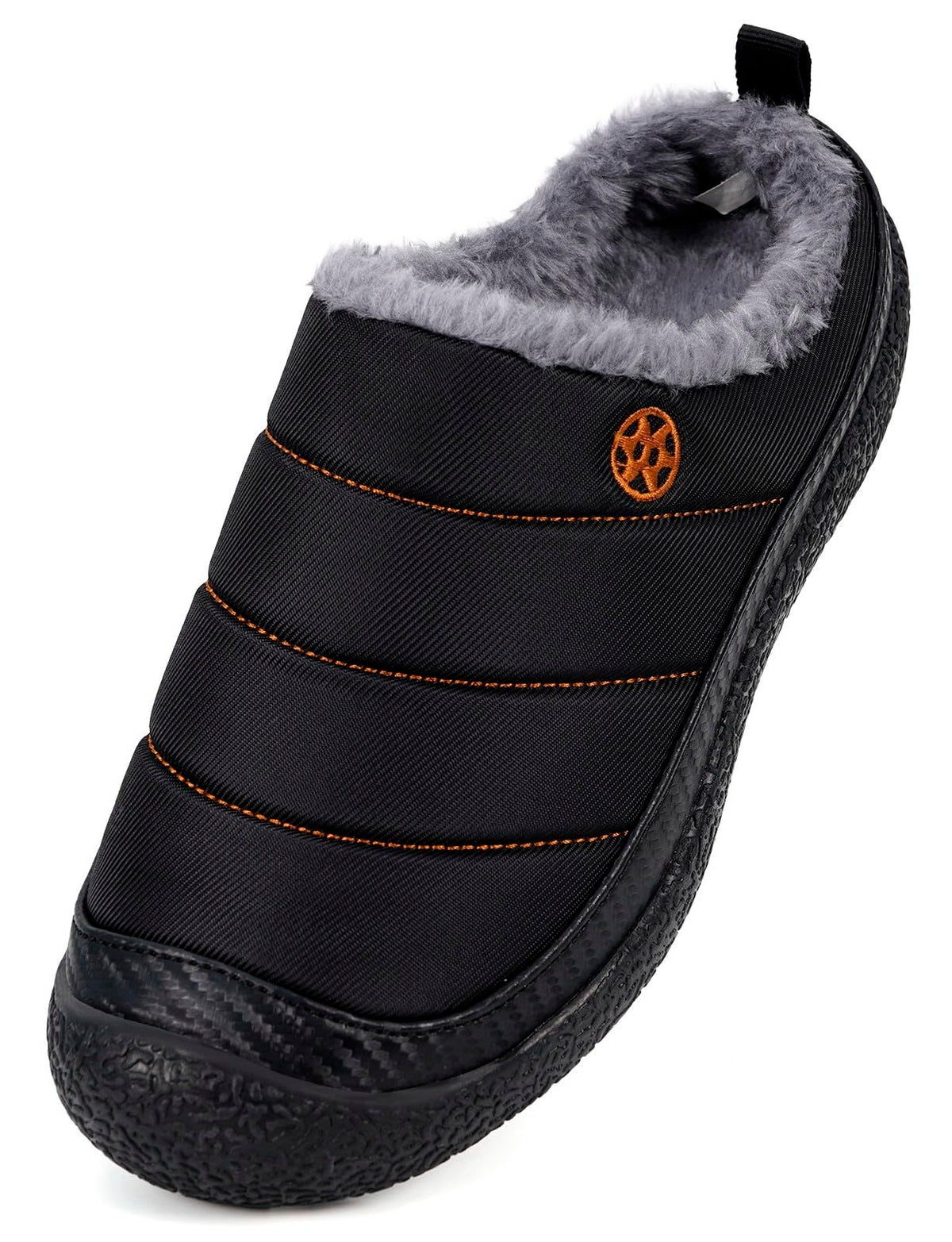 Womens Mens House Slippers Outdoor Winter Shoes Black