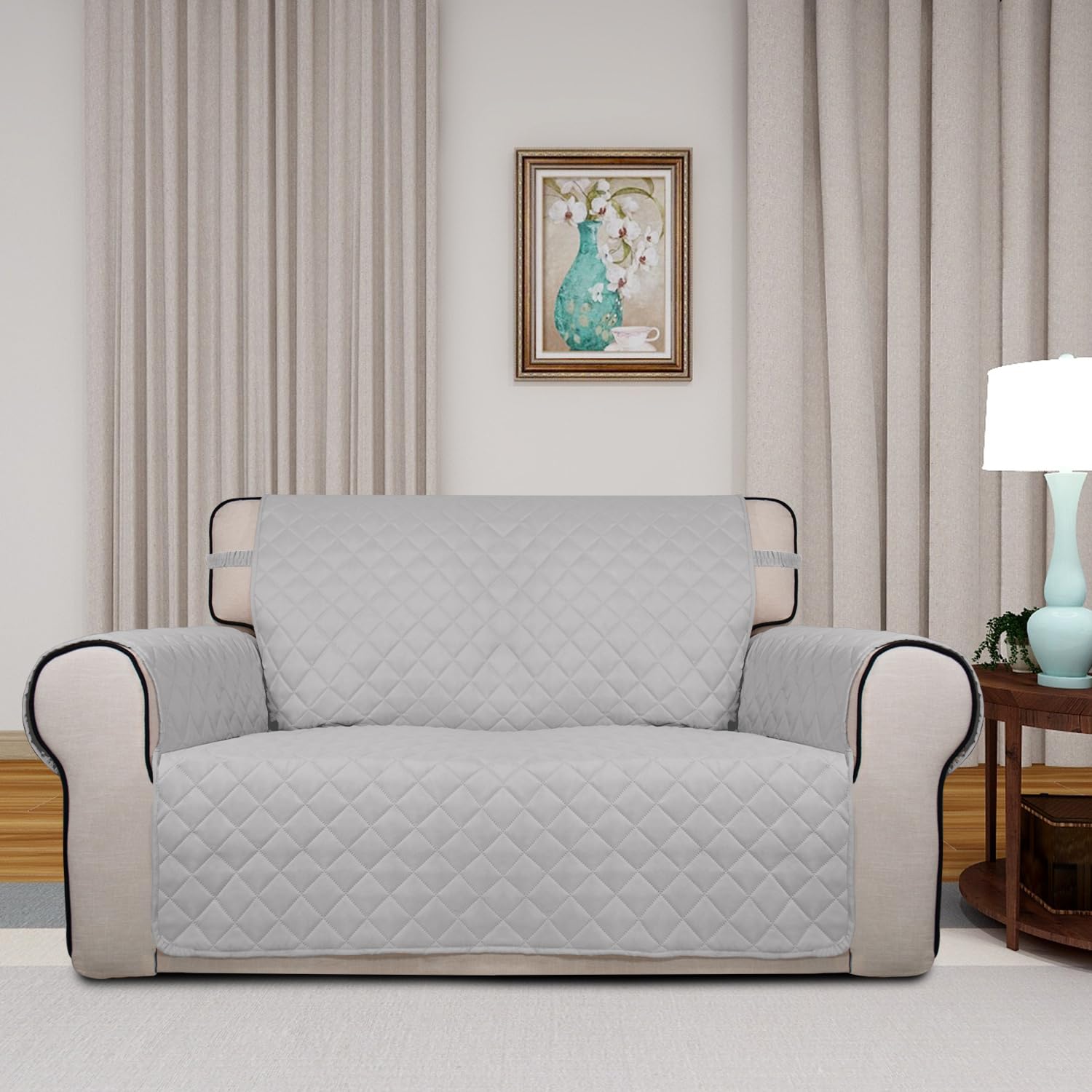 Reversible Quilted Couch Covers for Dogs Loveseat Sofa Cover 46.5”