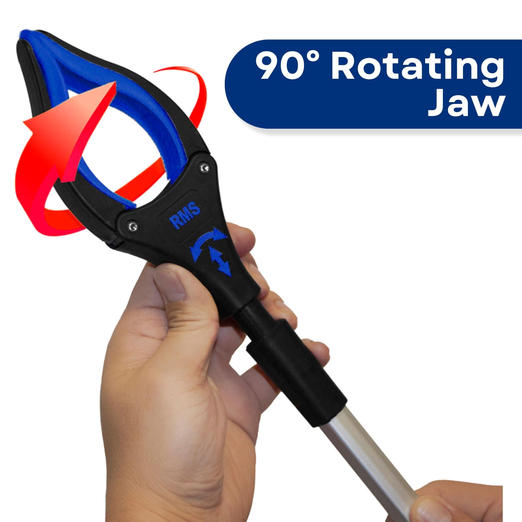 2 Pack 32 Inch Extra Long Grabbers Reachers with Rotating Jaw (2 Count)