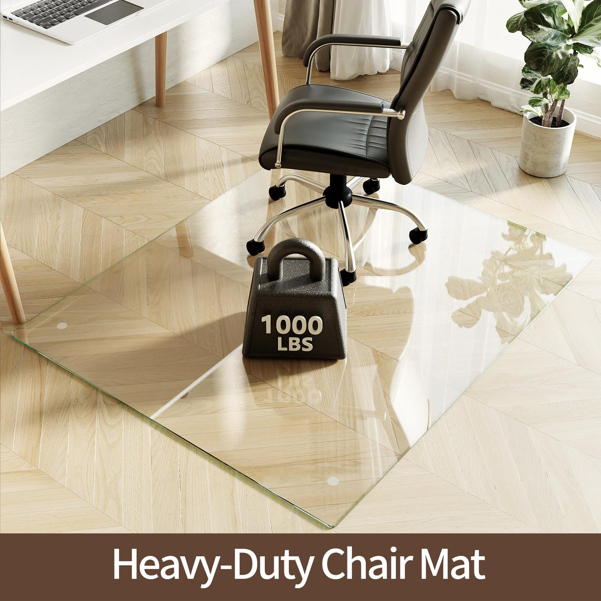 Tempered Glass Chair Mat 46"x55"