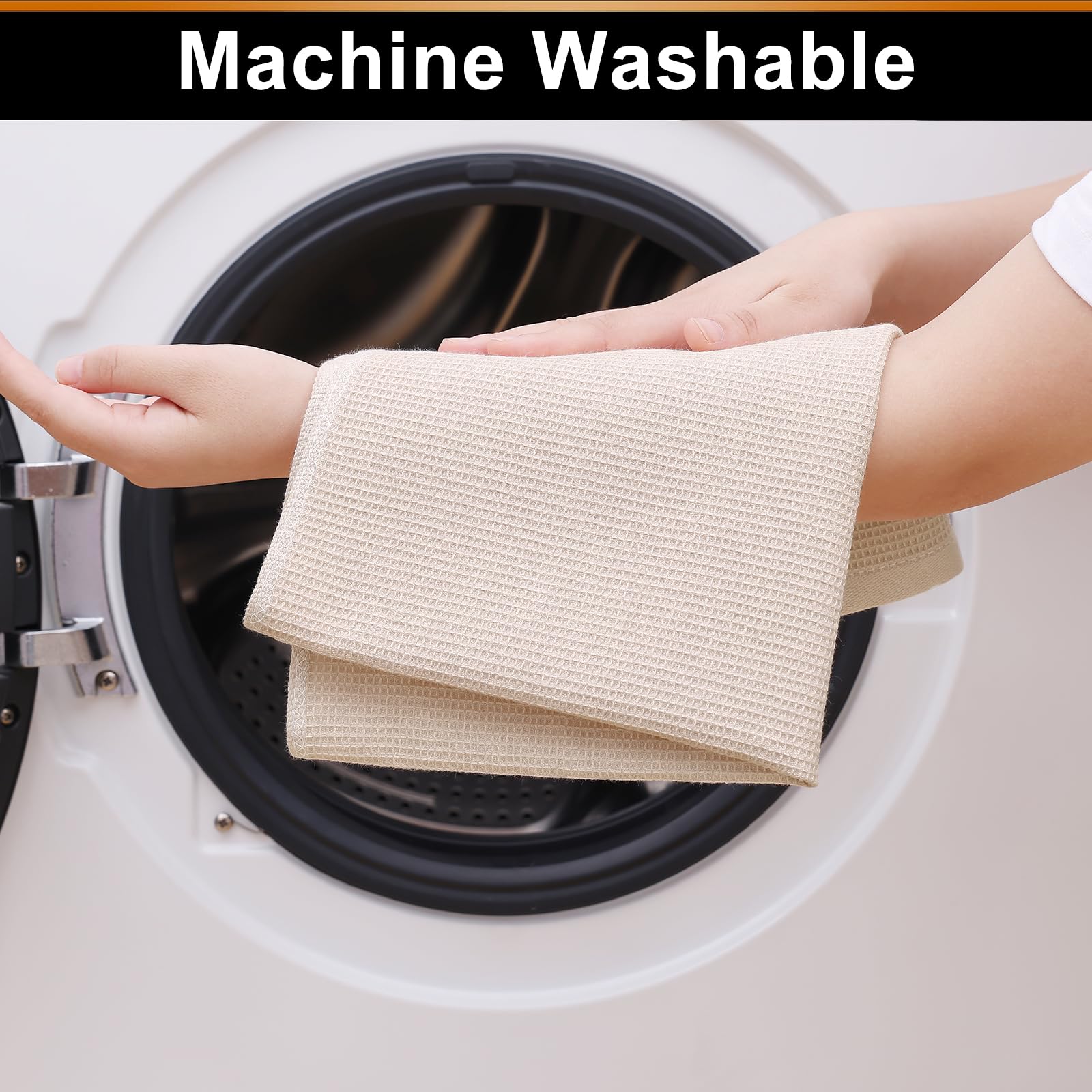 100% Cotton Waffle Weave Kitchen Towels (6 Count)