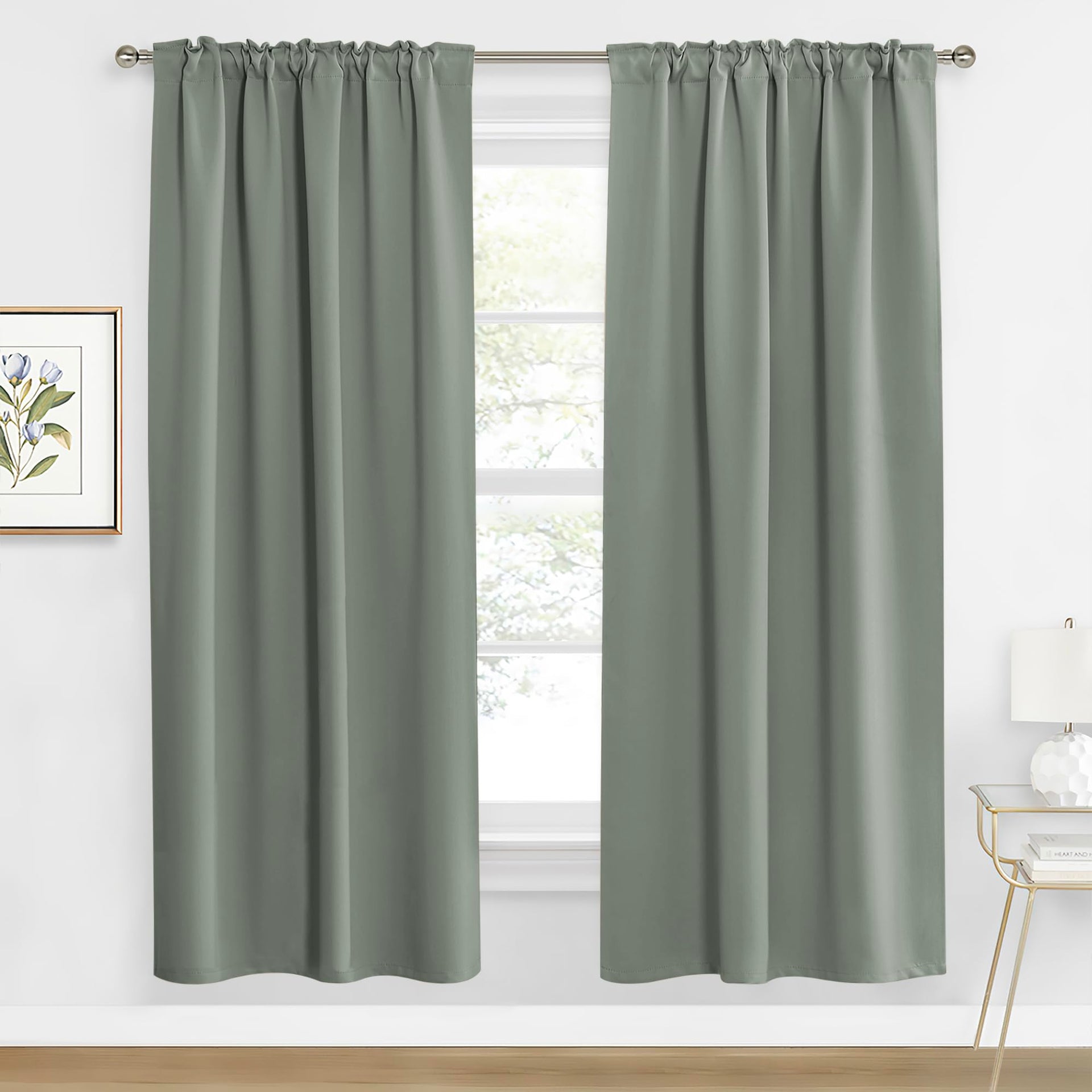 Blackout Curtains for Living Room Bedroom Dining Nursery Office (2 Count)