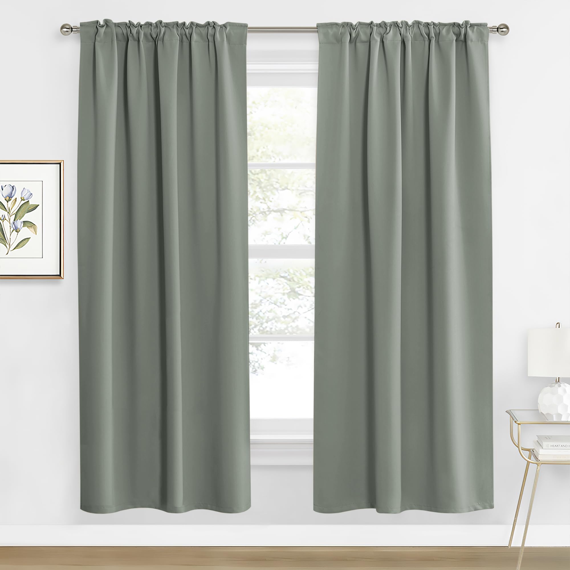 Blackout Curtains for Living Room Bedroom Dining Nursery Office (2 Count)