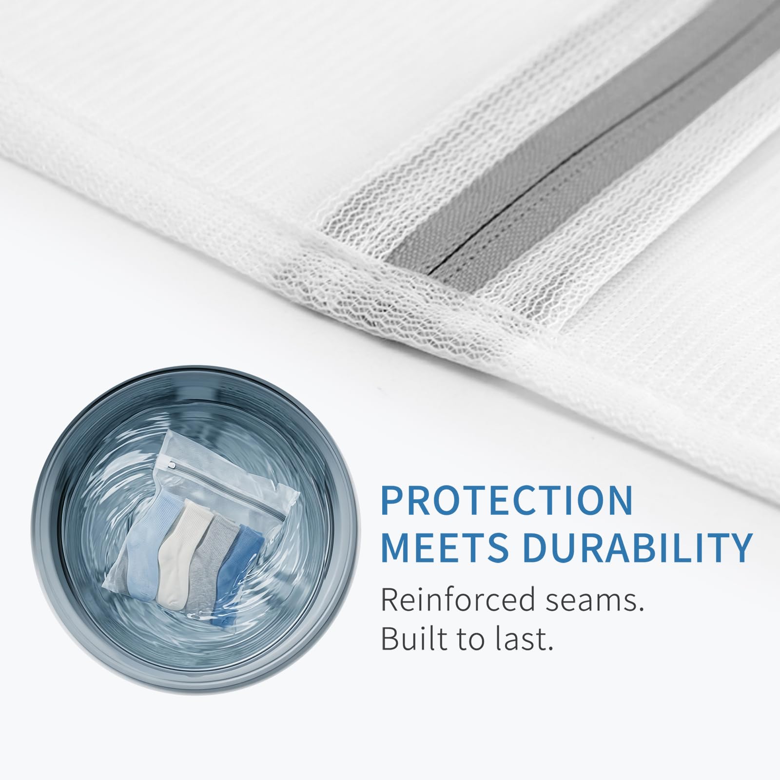 4Pcs Durable Fine Mesh Laundry Bags for Delicates 24 x 24 Inches (4 Count)