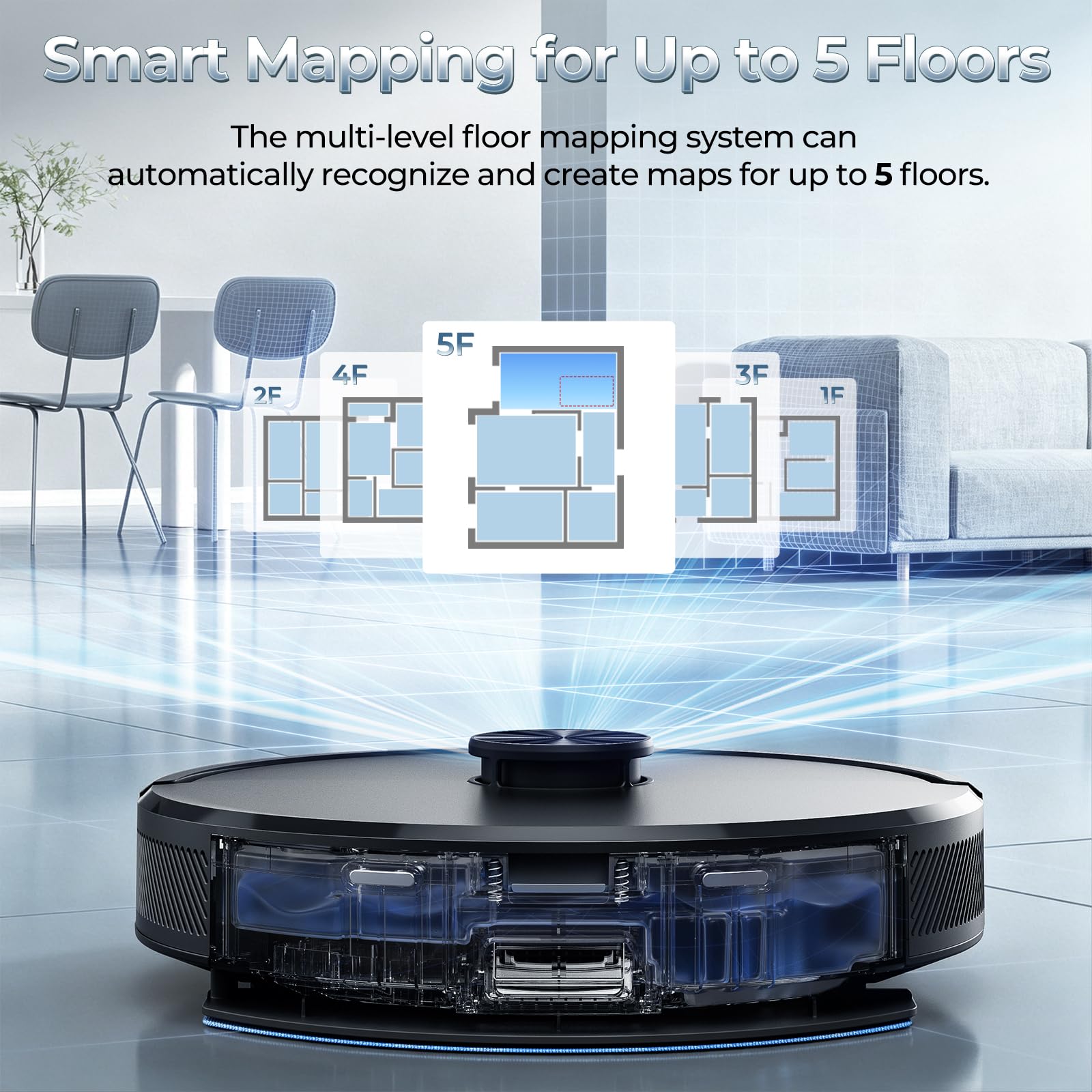Robot Vacuum and Mop Combo with Self Emptying Station