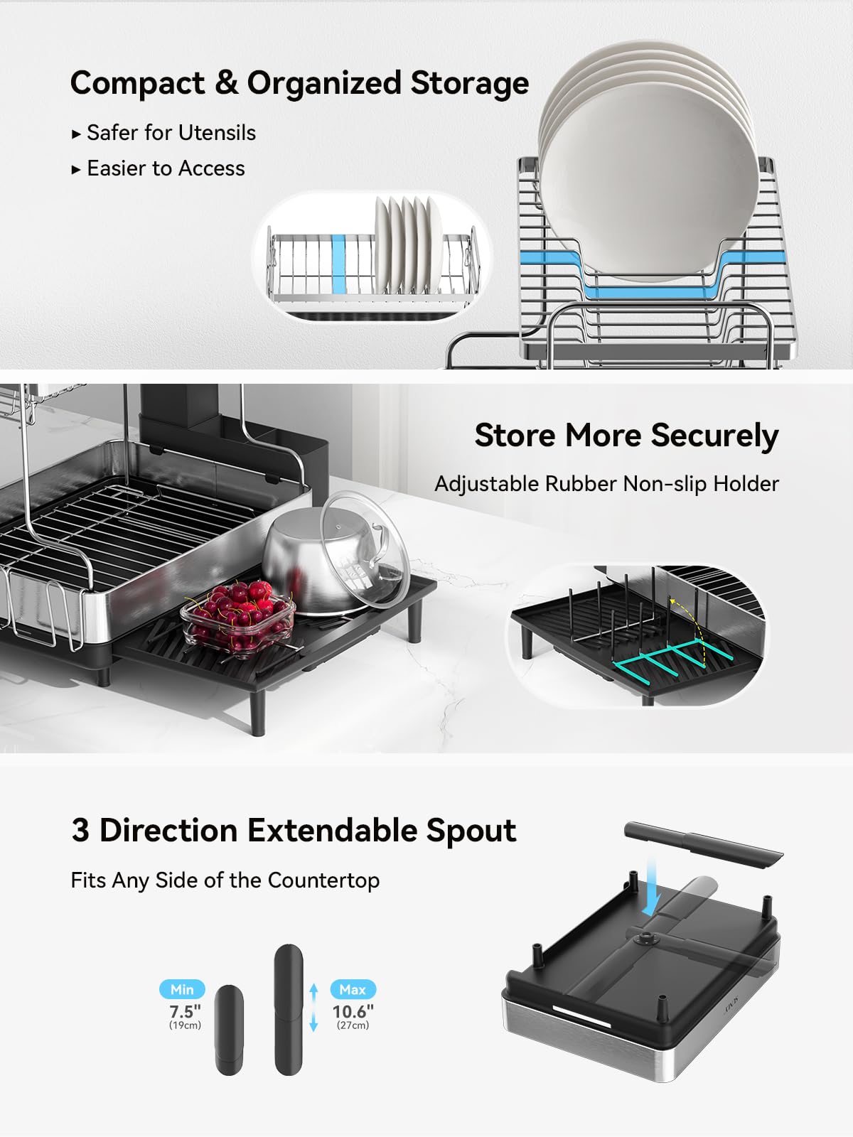 2 Tier Dish Drying Rack