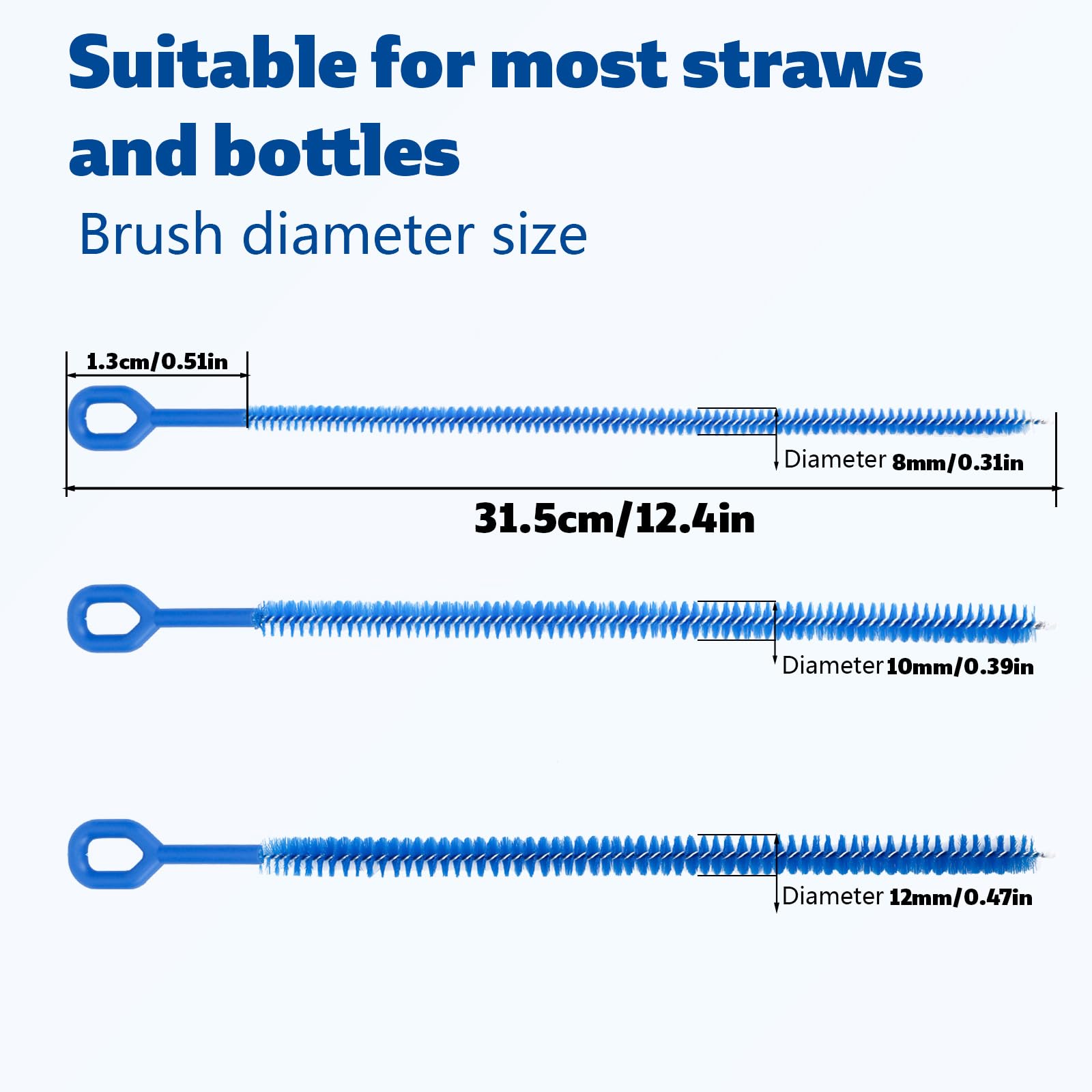 4pcs Straw Cleaner Brushes for Stanley (4 Count)