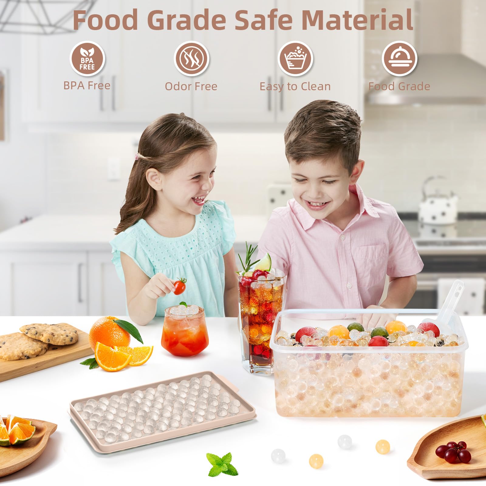 Mini Ice Cube Trays for Freezer with Lid (13.48 Ounce)
