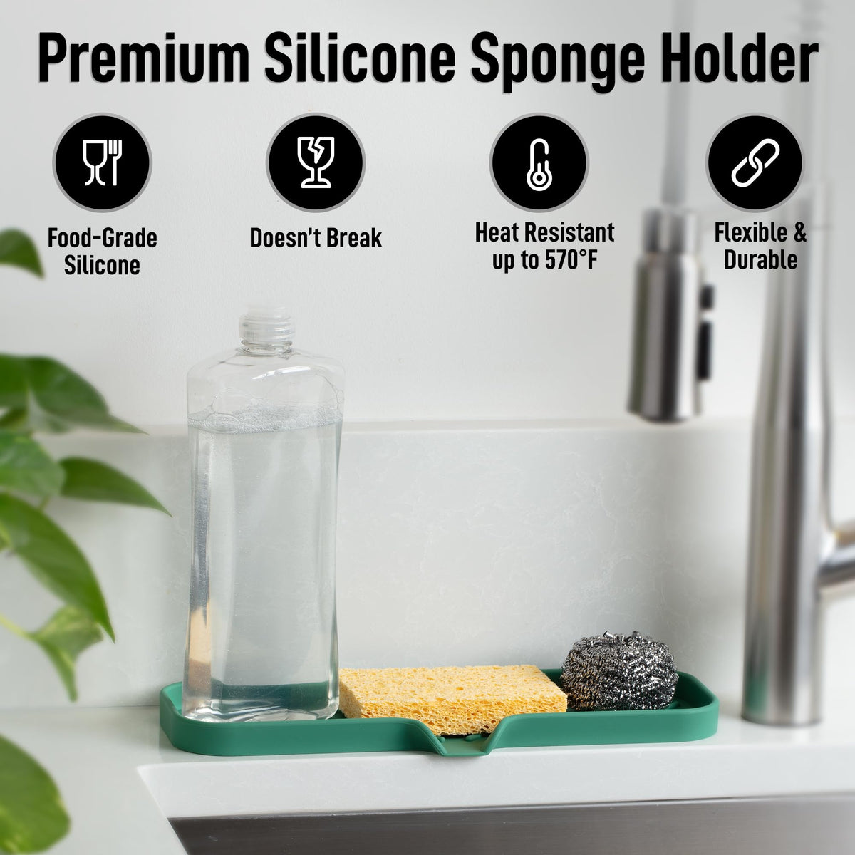 Large Silicone Sponge Holder