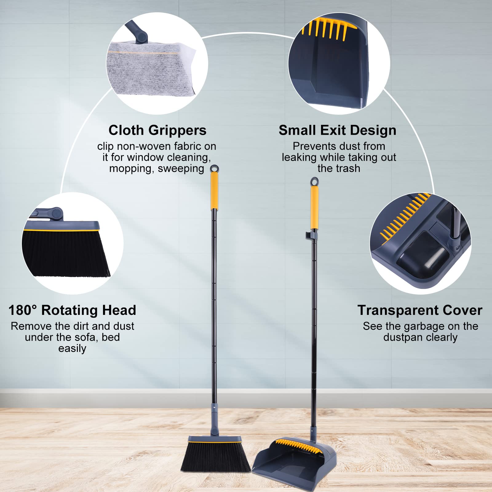 Broom and Dustpan Set for Home