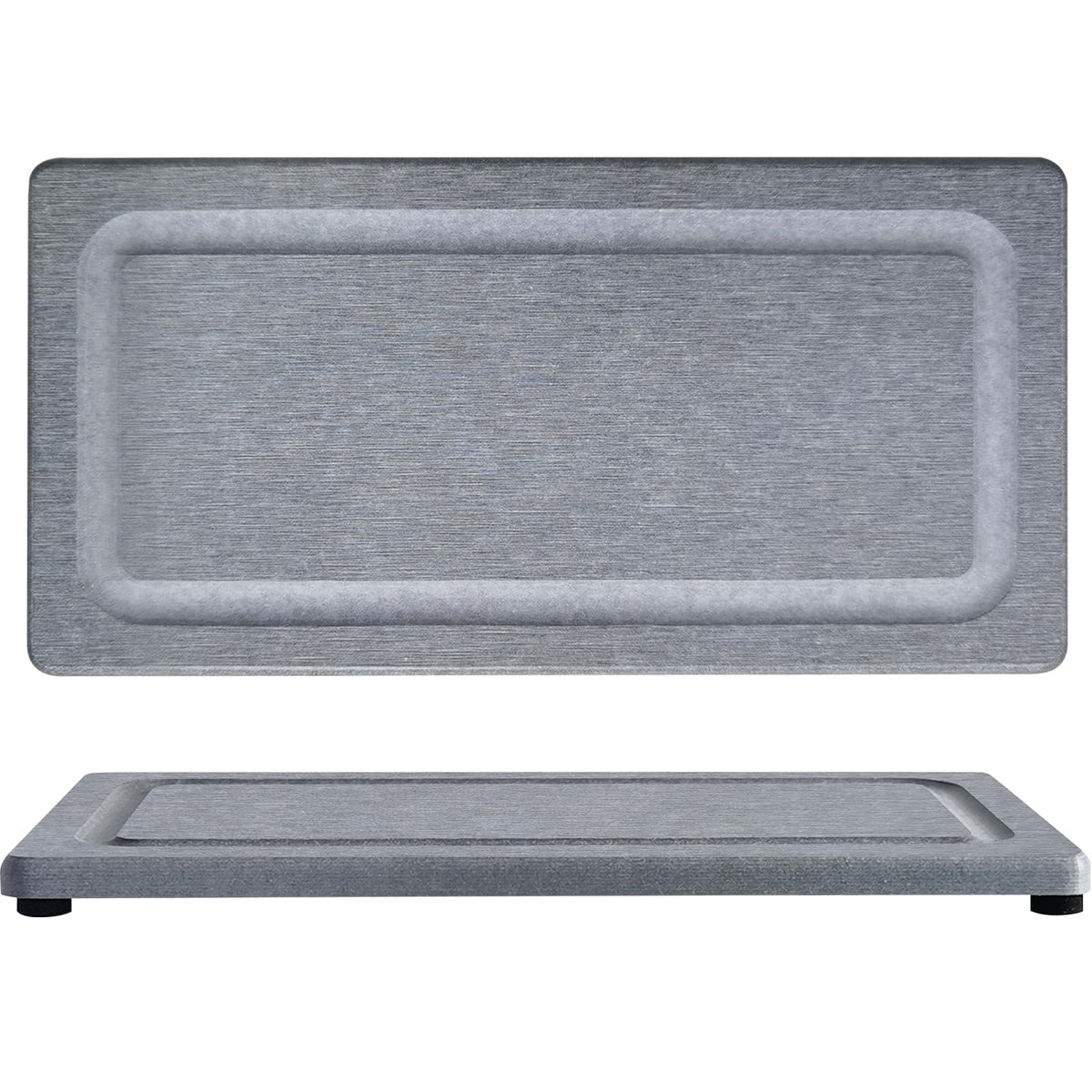 2 PCS Water Absorbing Stone Trays for Bathroom Sink Fast Drying Coasters (2 Count)