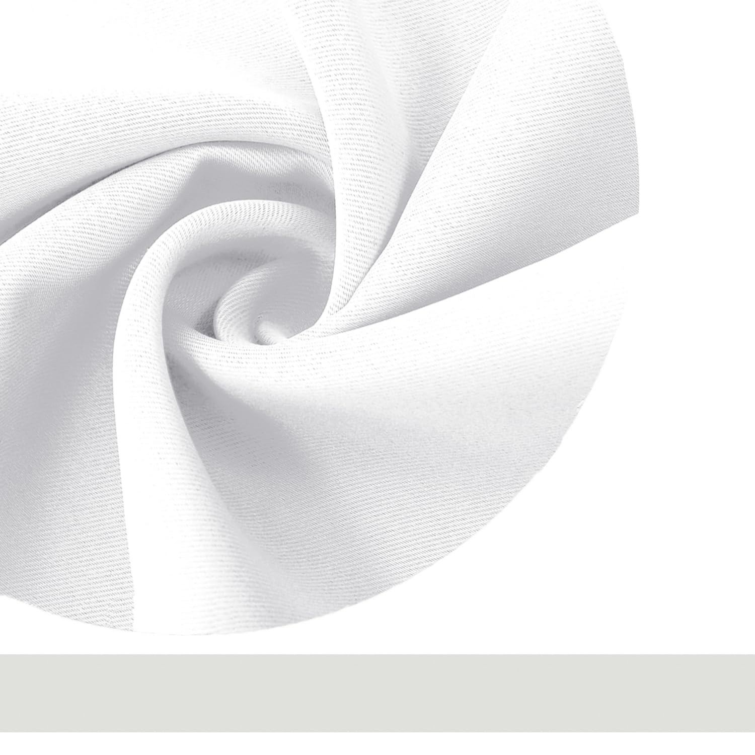 White Curtains 50% Light Blocking for Living Room 63 Inch 2 Panels (2 Count)