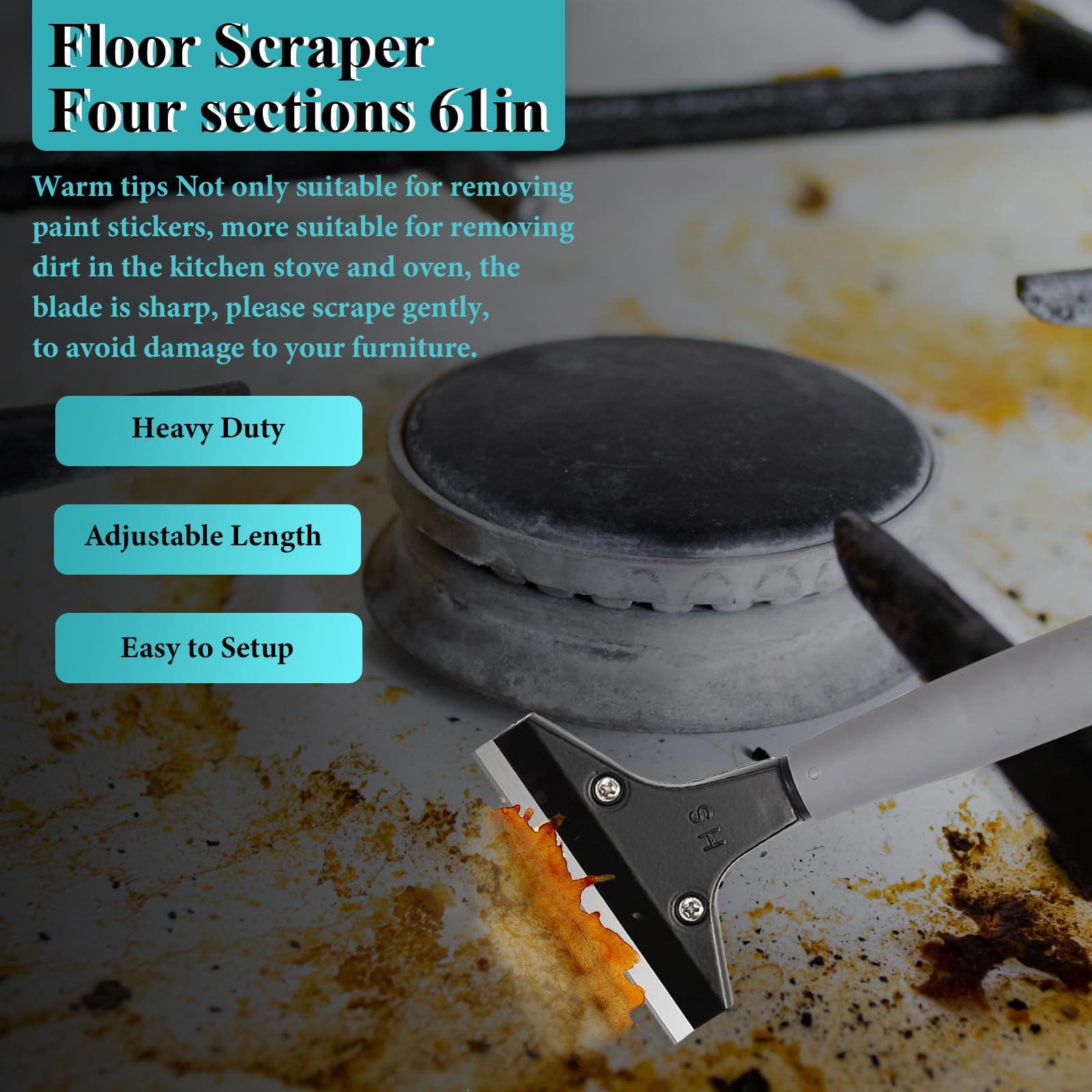 Floor Scraper Heavy Duty Long Handle