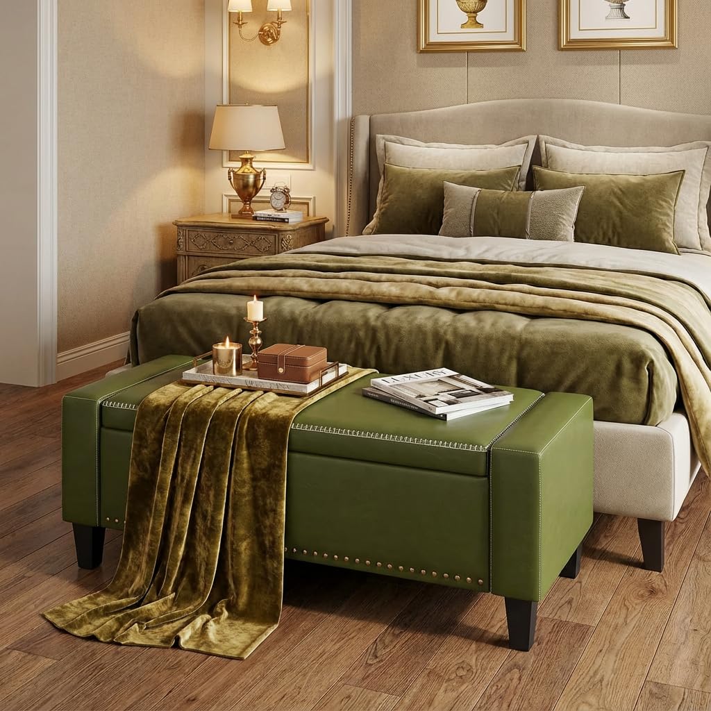 49''W Storage Ottoman Bench