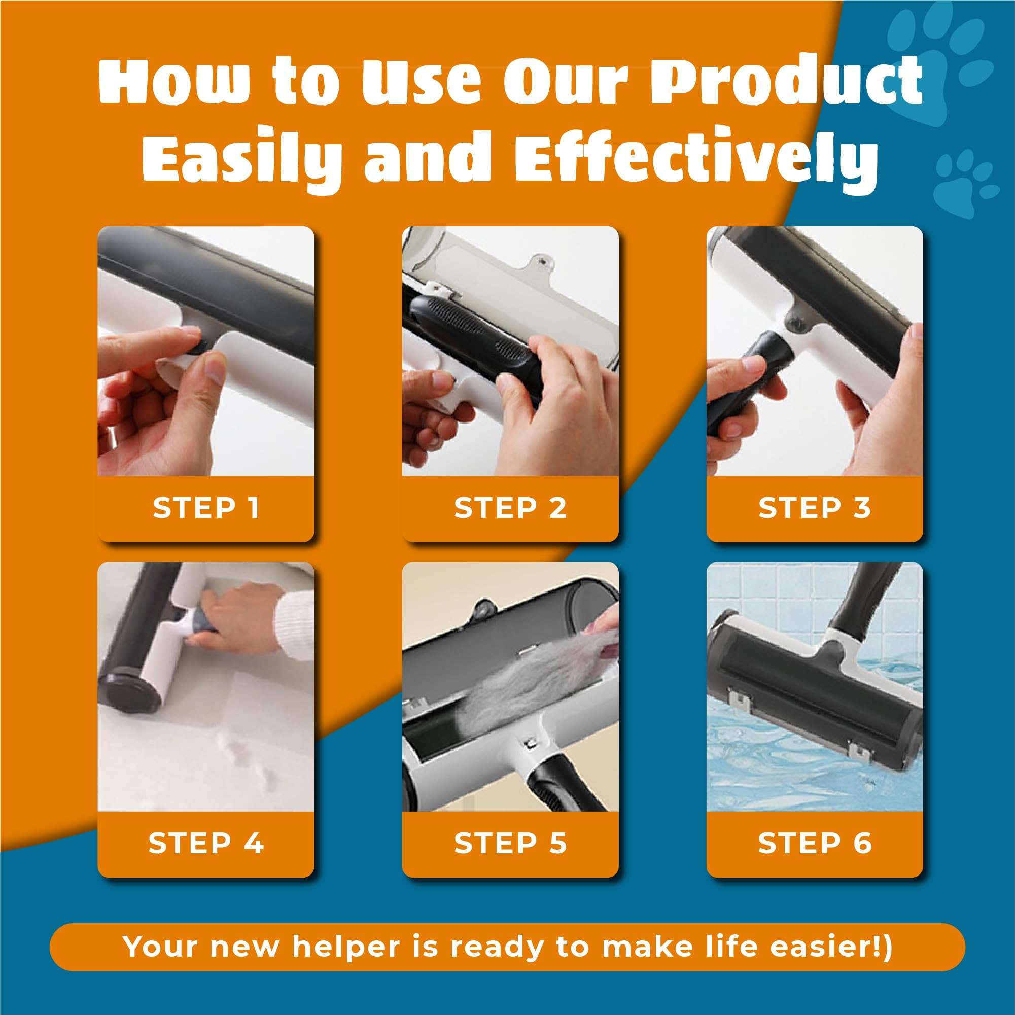 Pet Hair Remover and Reusable Lint Roller