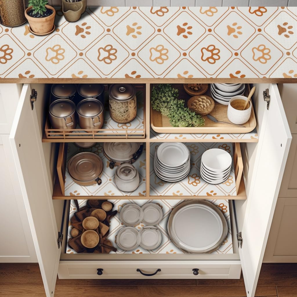 Shelf Liner 18" W x 96" L Cabinet Liner Non Adhesive Kitchen Drawer Liner