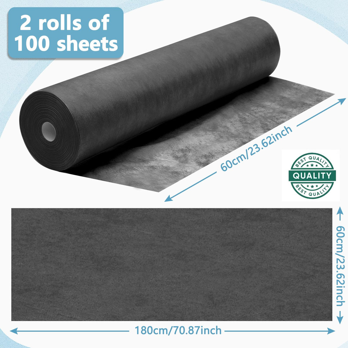 2 Rolls Disposable Massage Table Sheets (2 Count)