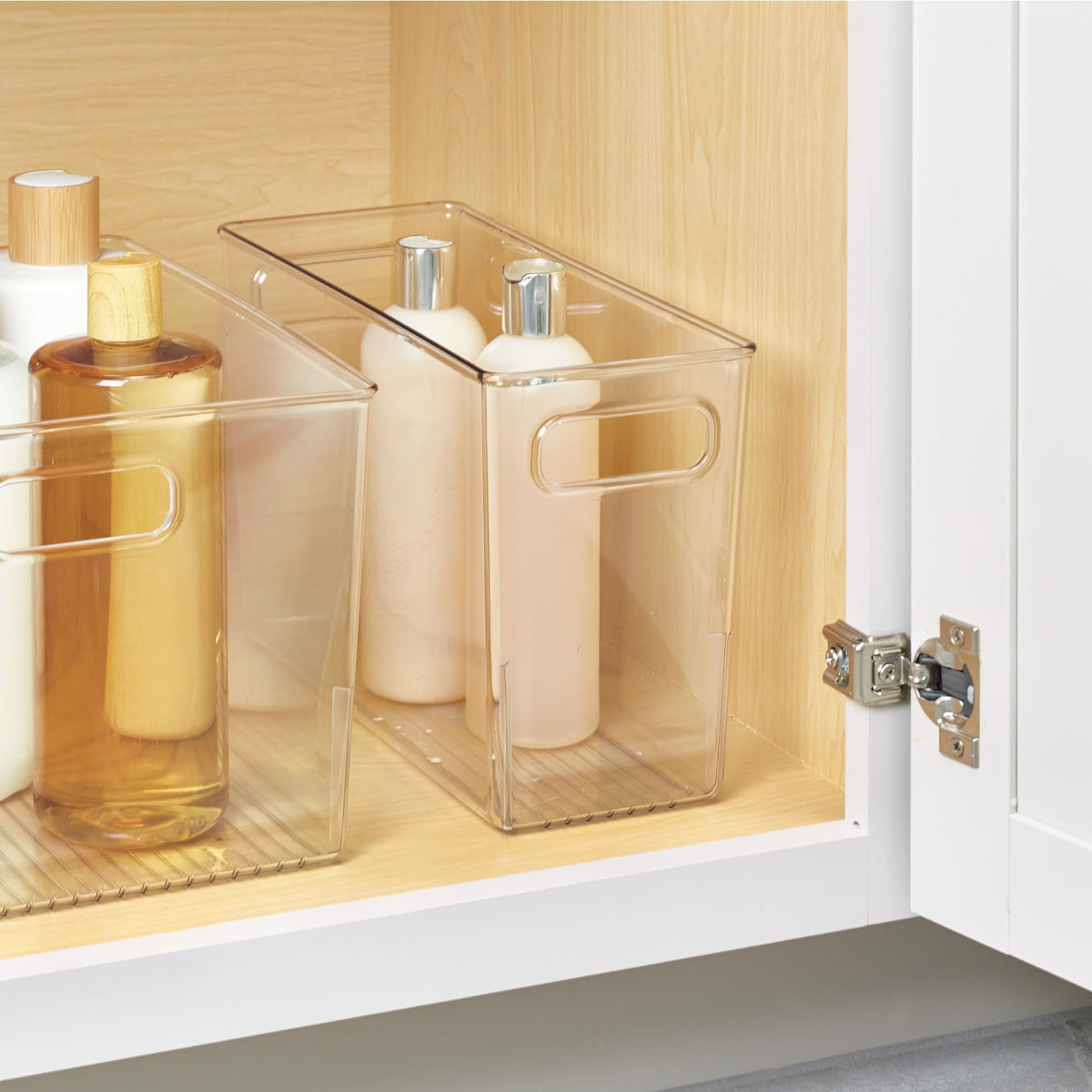 Tall Plastic Storage Bin with Handles for Fridge or Freezer (8 Count)