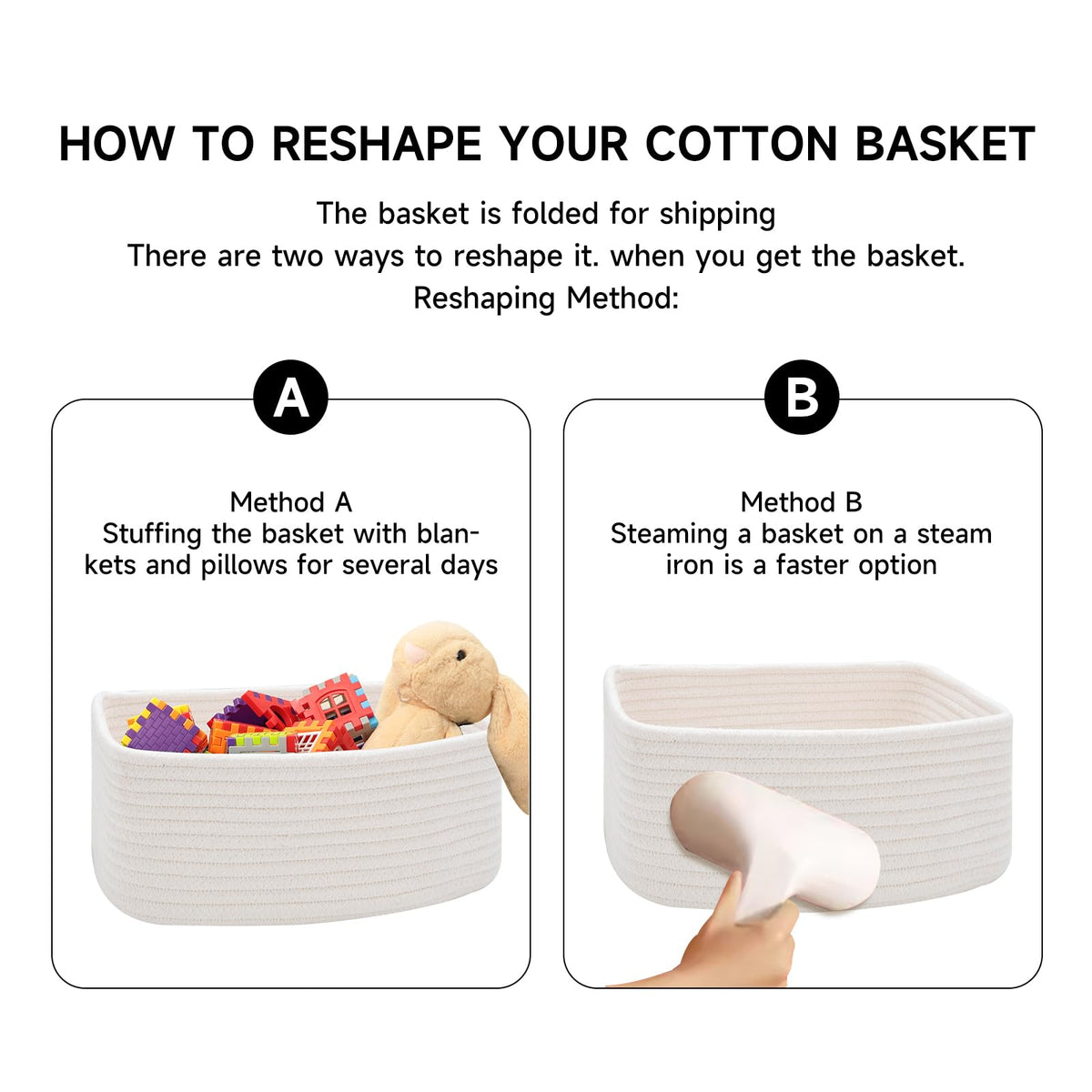 Small Storage Baskets for Organizing (3 Count)