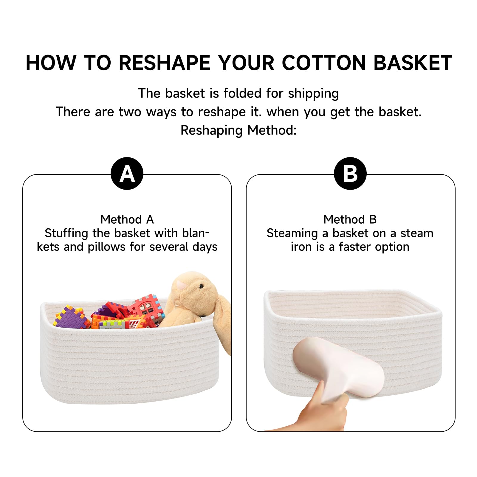 Small Storage Baskets for Organizing (4 Count)