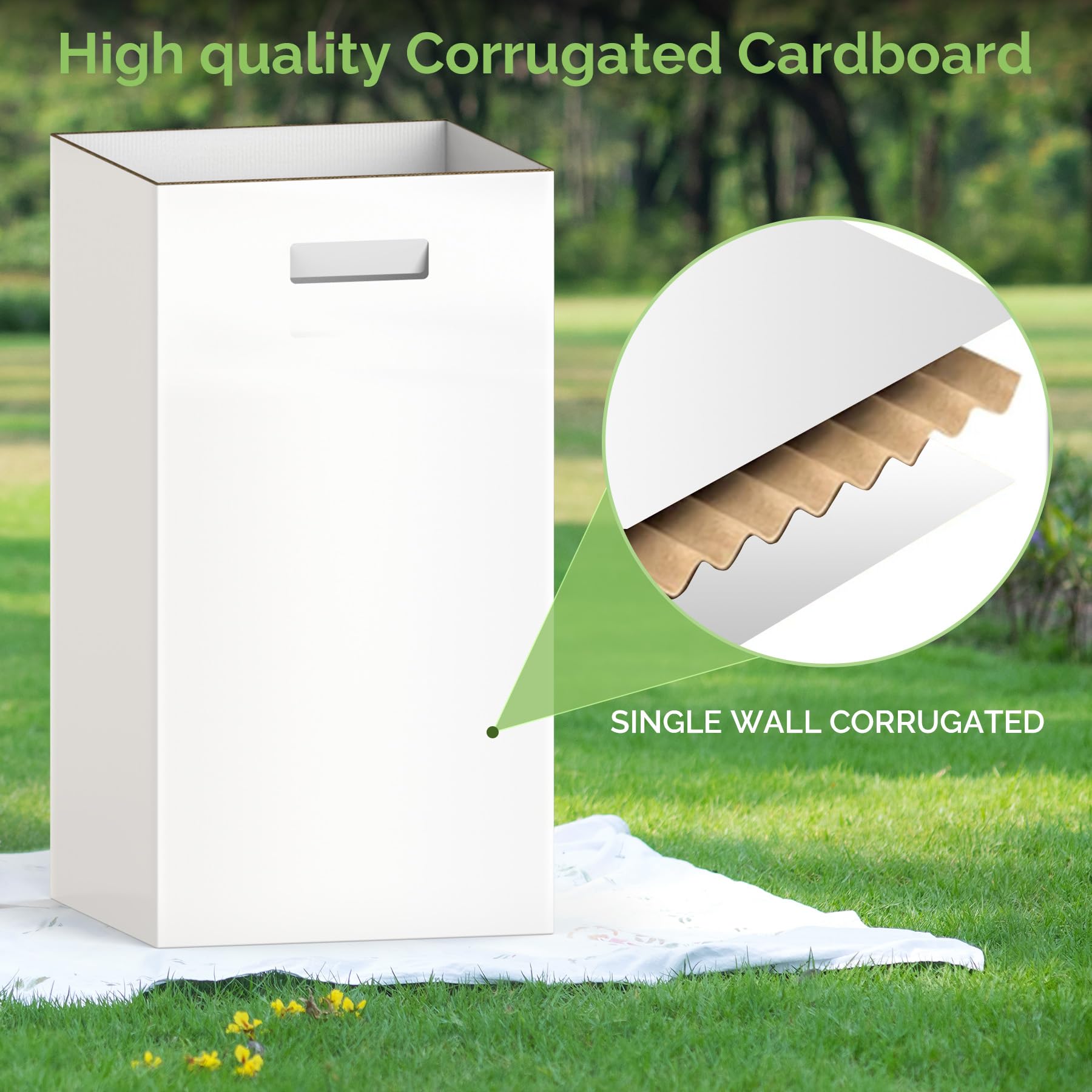 4 Pack 30 Gallon Corrugated Cardboard Disposable Trash Cans (4 Count)