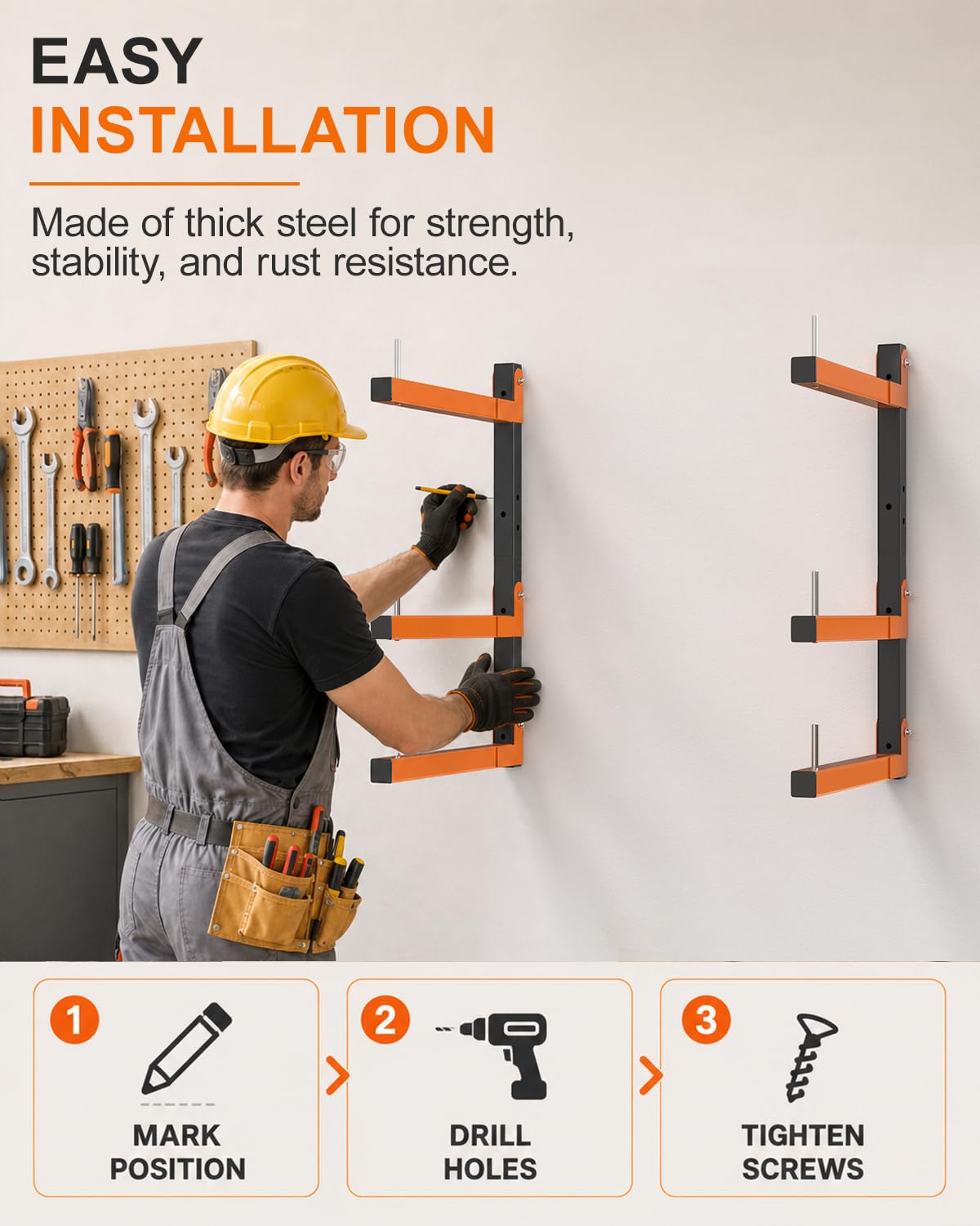 Lumber Storage Rack Wall (4 Count)