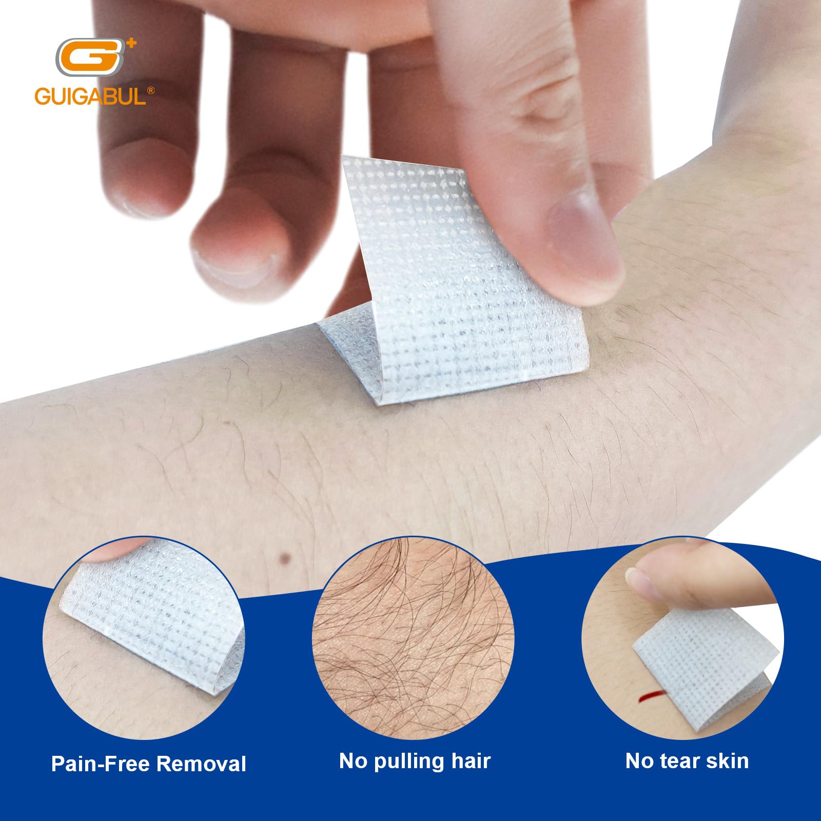 Silicone Blue Medical Tape for Sensitive Skin 1" x 4yd (4 Count)